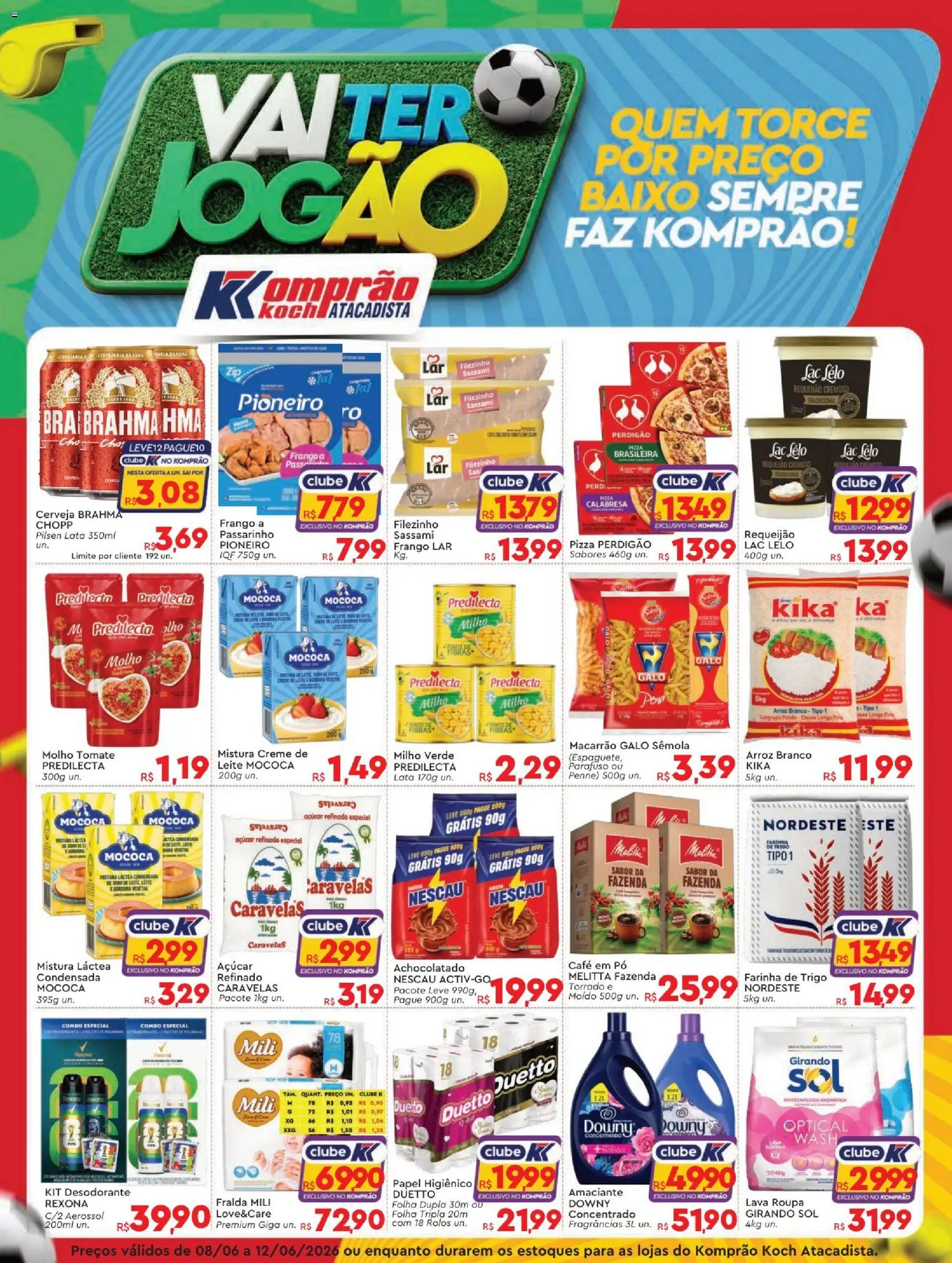 Komprao Atacadista Folheto - válido de 08.06.2026 | Página: 1 | Produtos: Milho verde, Farinha de trigo, Leite, Creme