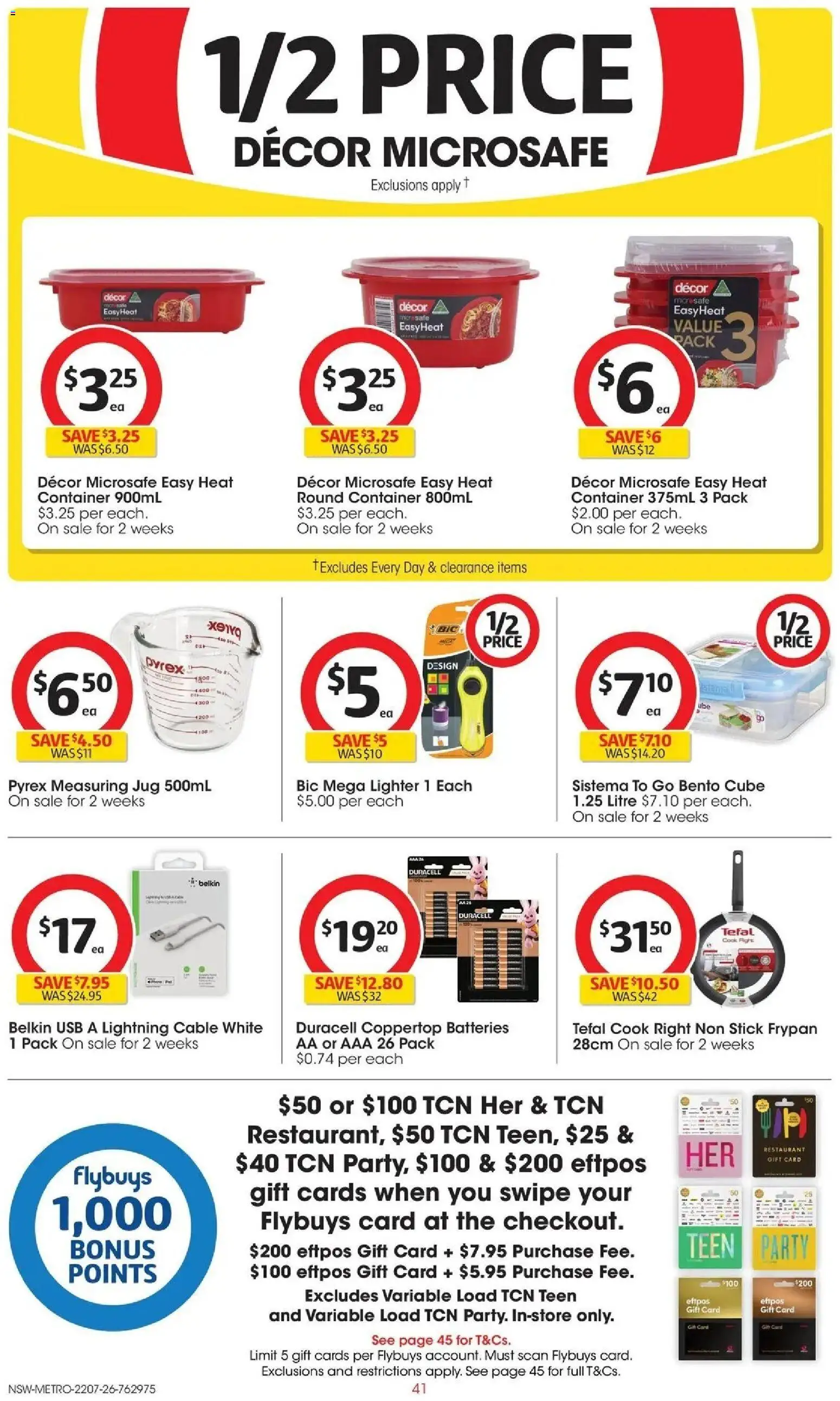 Coles catalogue - valid from 22/07/2026 | Page: 41 | Products: Decor, Cable, Usb, Safe