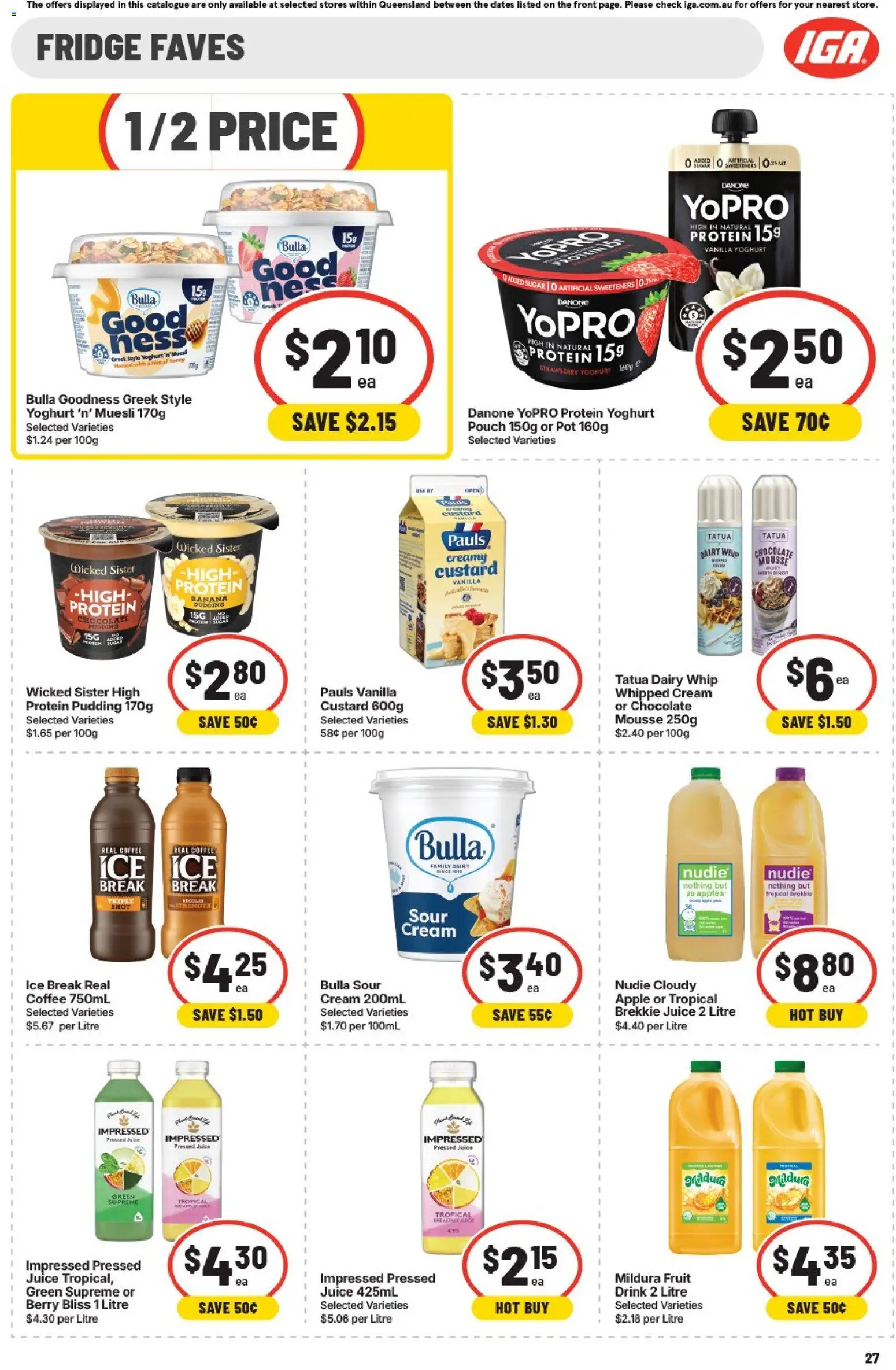 IGA catalogue - valid from 08/07/2026 | Page: 23 | Products: Dairy, Yoghurt, Chocolate, Sour cream
