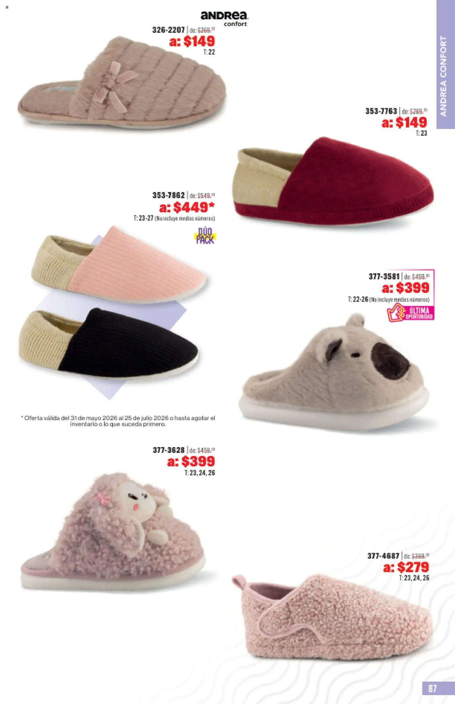 Nuevas ofertas de Andrea válidas en toda la República Mexicana desde el 31.05.2026. ¡Encuentra las mejores ofertas en Andrea catálogo Outlet! | Página: 87