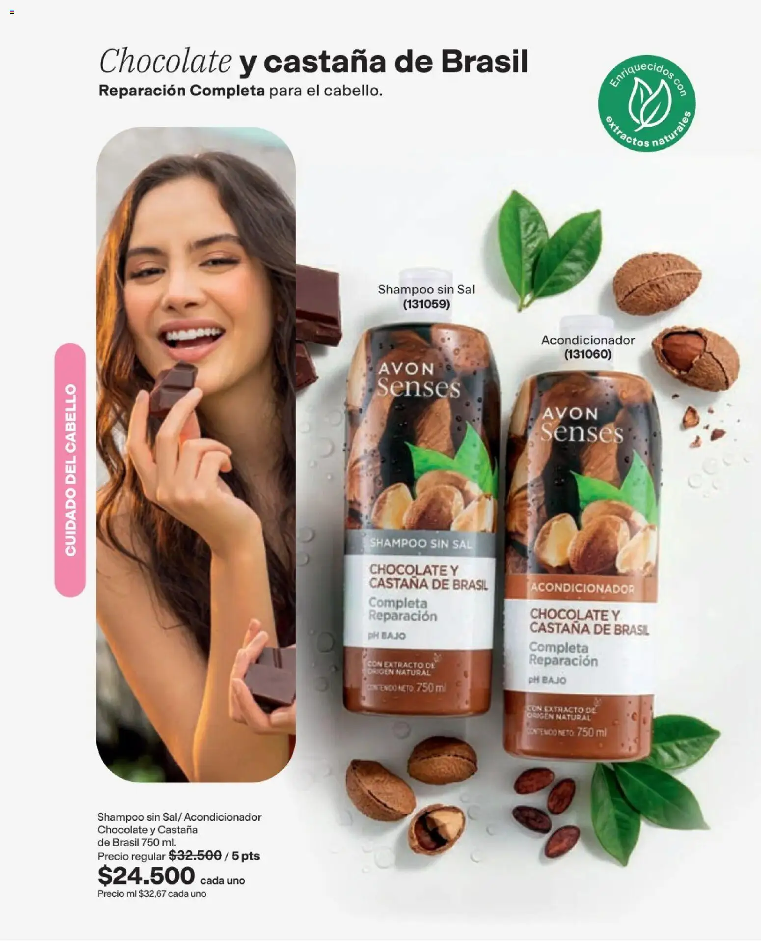 Avon revista - valida desde el 16/08/2026 | Página: 160 | Productos: Bajo, Shampoo, Acondicionador, Chocolate