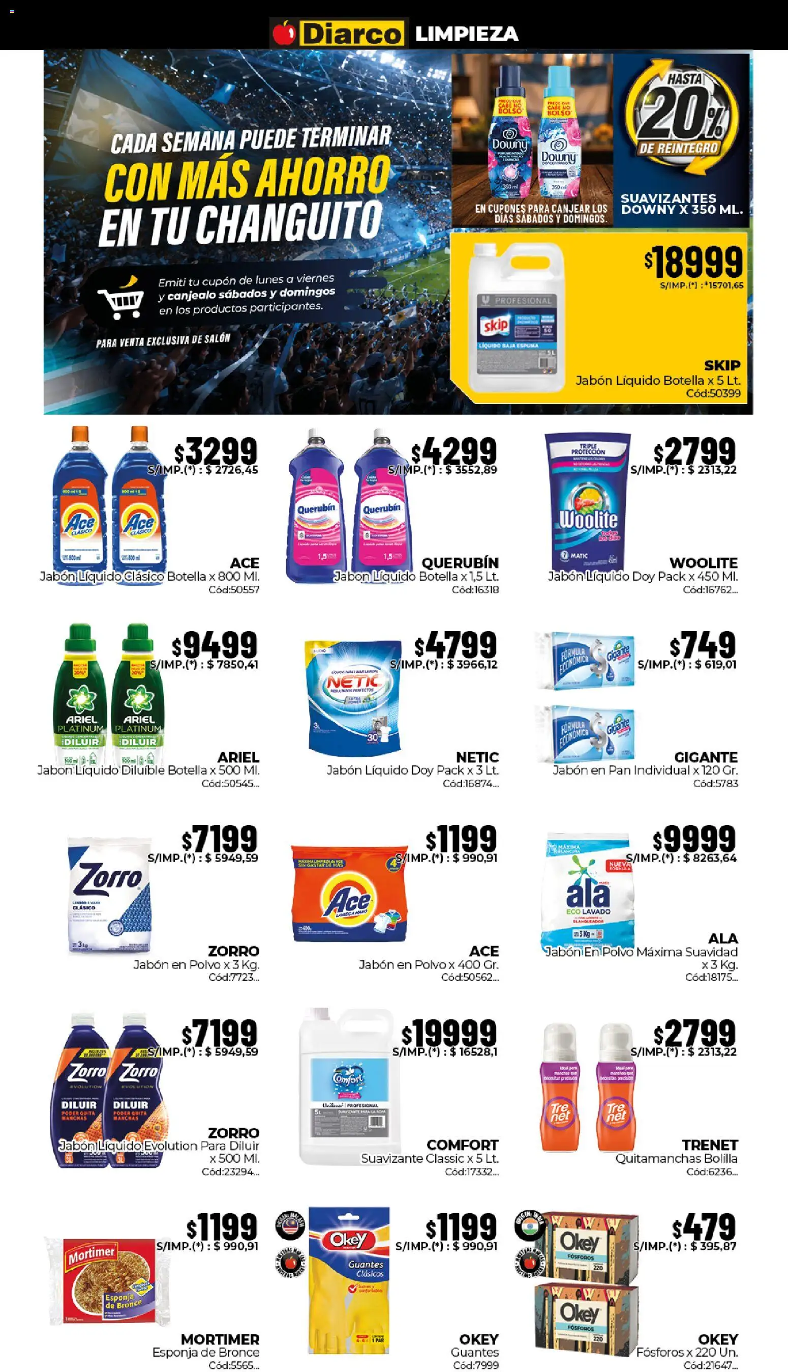 Diarco ofertas │ válido desde el 15.06.2026 | Página: 16 | Productos: Quitamanchas, Esponja, Guantes, Suavizante