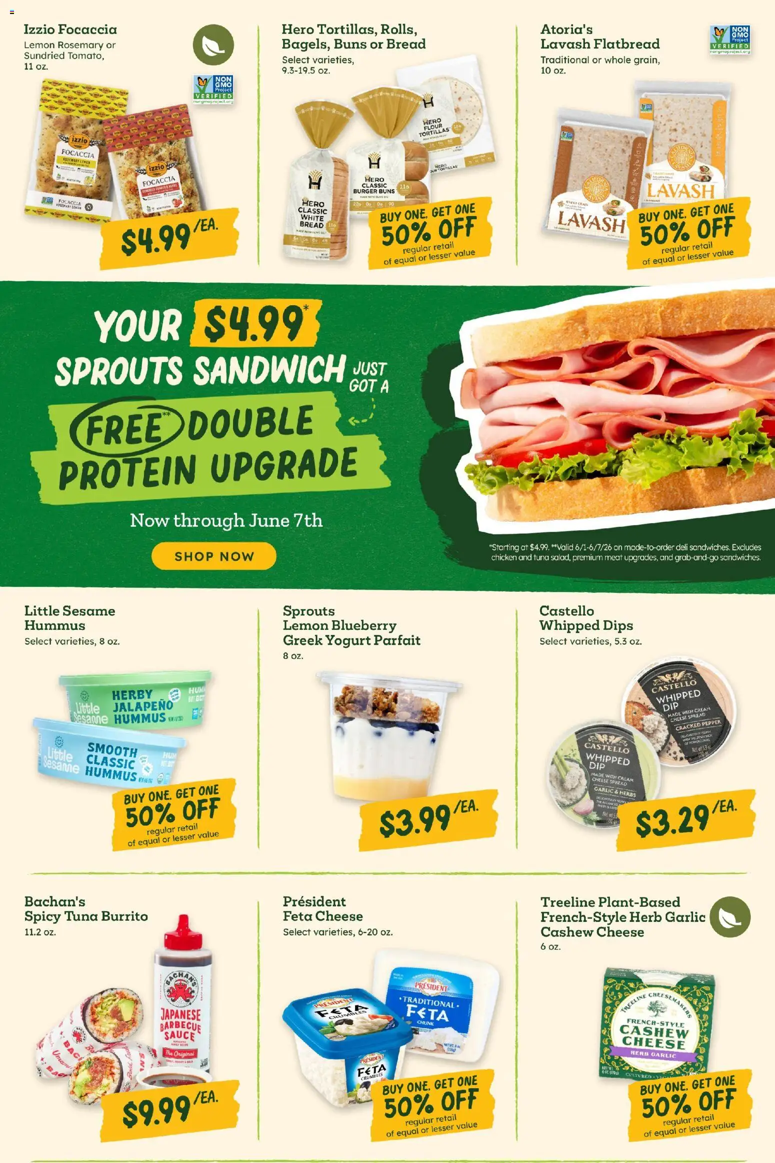Sprouts Weekly Ad - valid from 03.06.2026 | Page: 8 | Products: Yogurt, Bread, Cream, Lemon