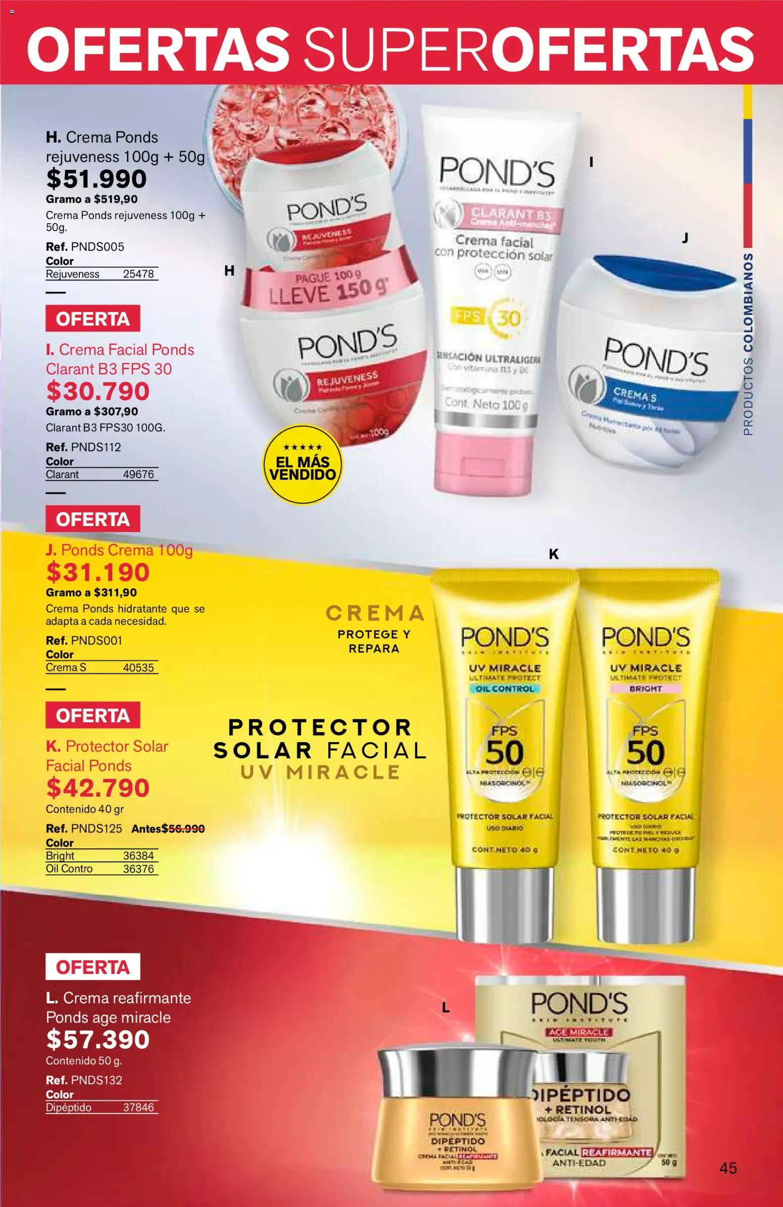 Leonisa revista - valida desde el 25/06/2026 | Página: 45 | Productos: Crema, Protector solar