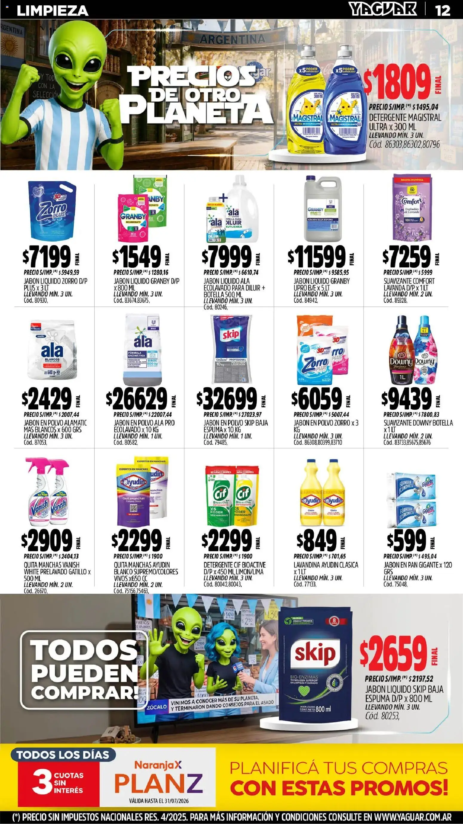 Yaguar - Oferta Semanal General Roca │ válido desde el 29/06/2026 | Página: 14 | Productos: Polvo, Jabón líquido, Jabón, Quitamanchas