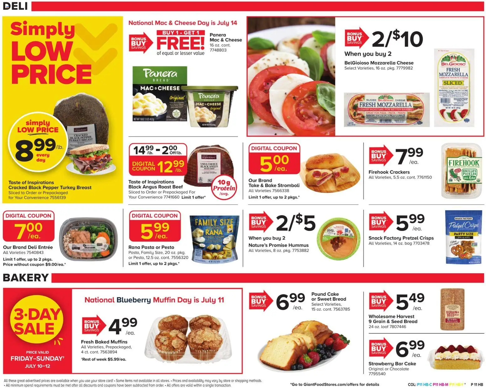 Giant Weekly Ad - valid from 07/10/2026 | Page: 14 | Products: Bakery, Bread, Beef, Pasta