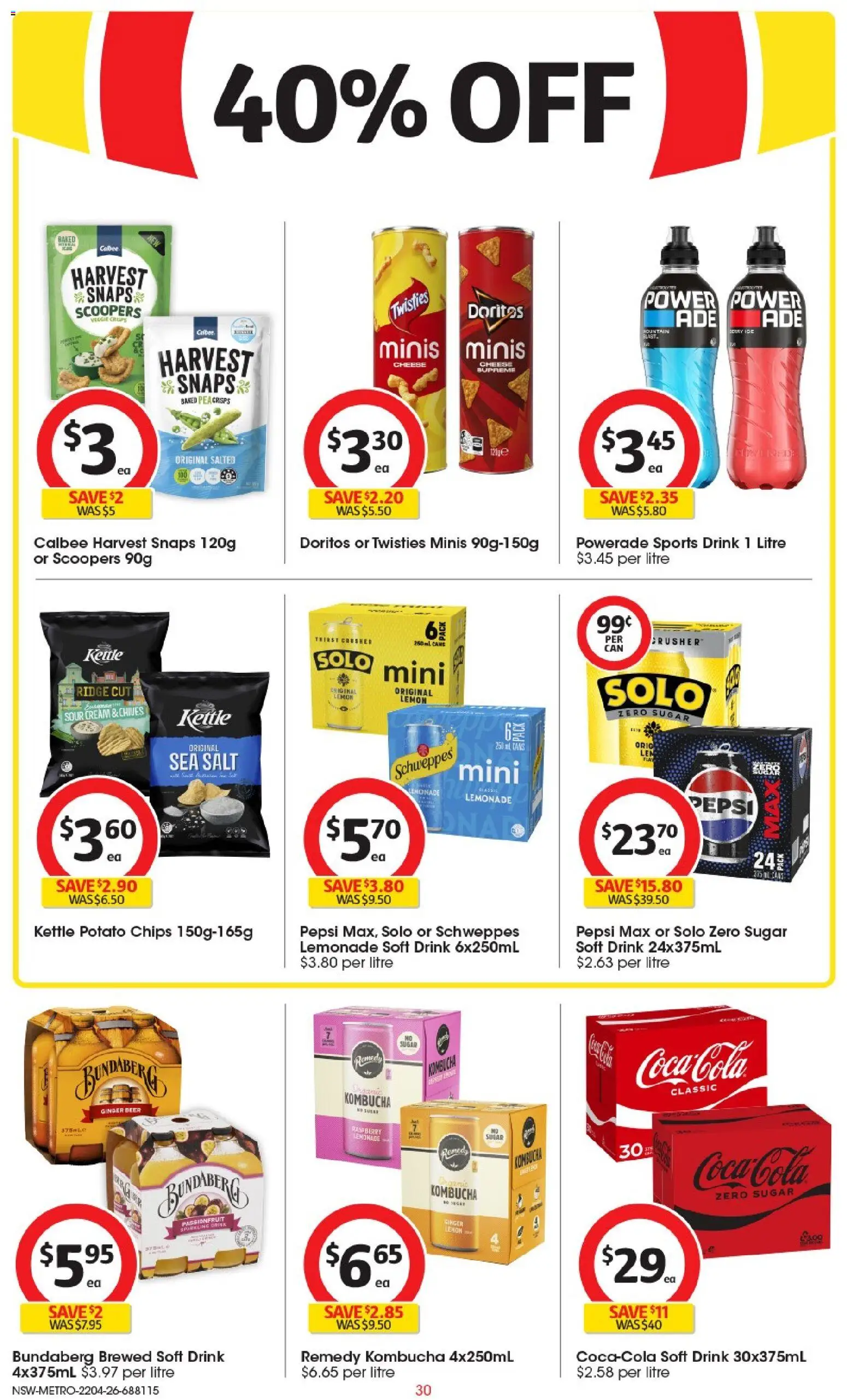 Coles catalogue - valid from 22.04.2026 | Page: 30 | Products: Chips, Passionfruit, Cream, Kettle