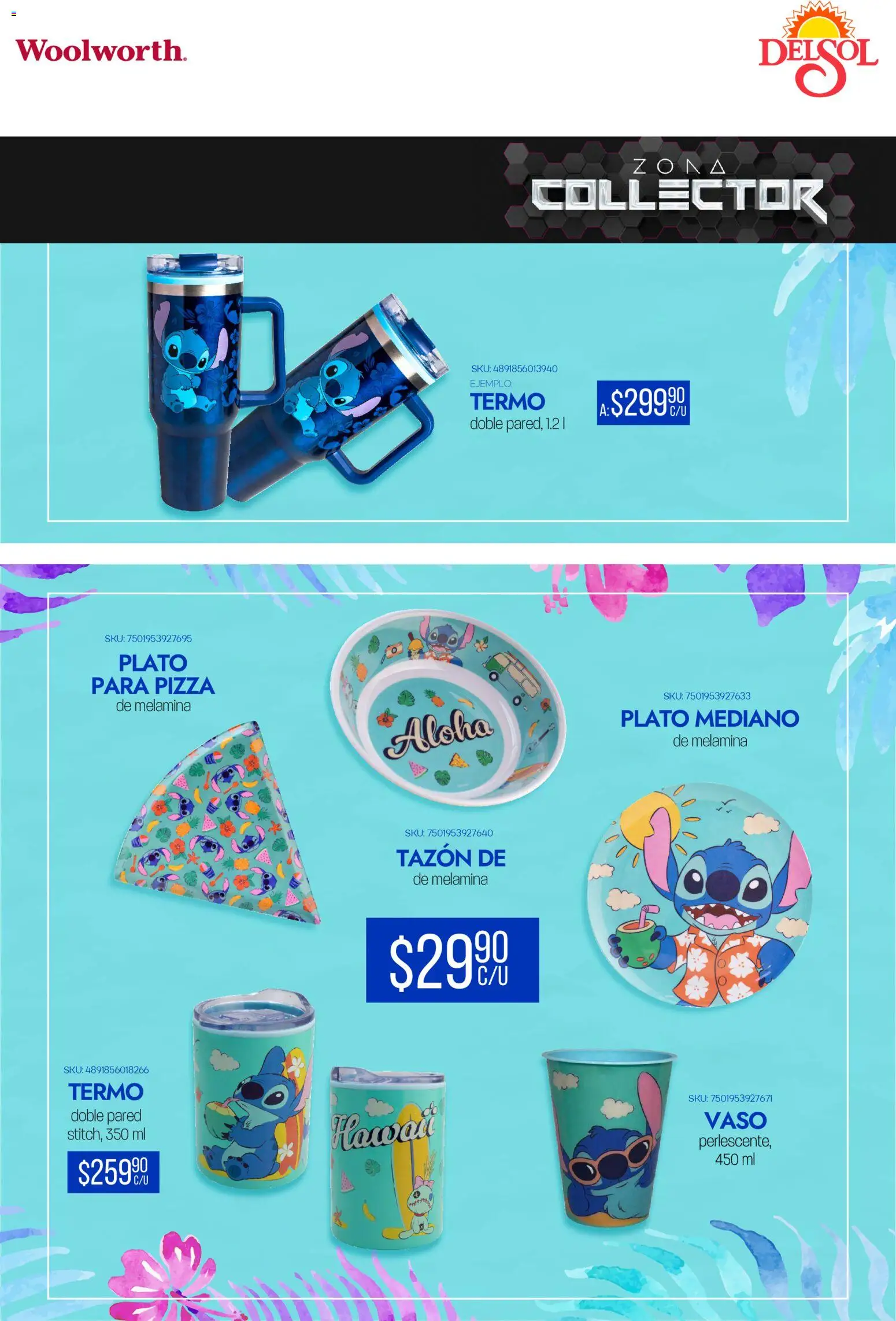 Nuevas ofertas de Del Sol y Woolworth válidas en toda la República Mexicana desde el 19.03.2026. ¡Encuentra las mejores ofertas en Del Sol y Woolworth catálogo Luce tus Vacaciones con Stitch! | Página: 17 | Productos: Toalla