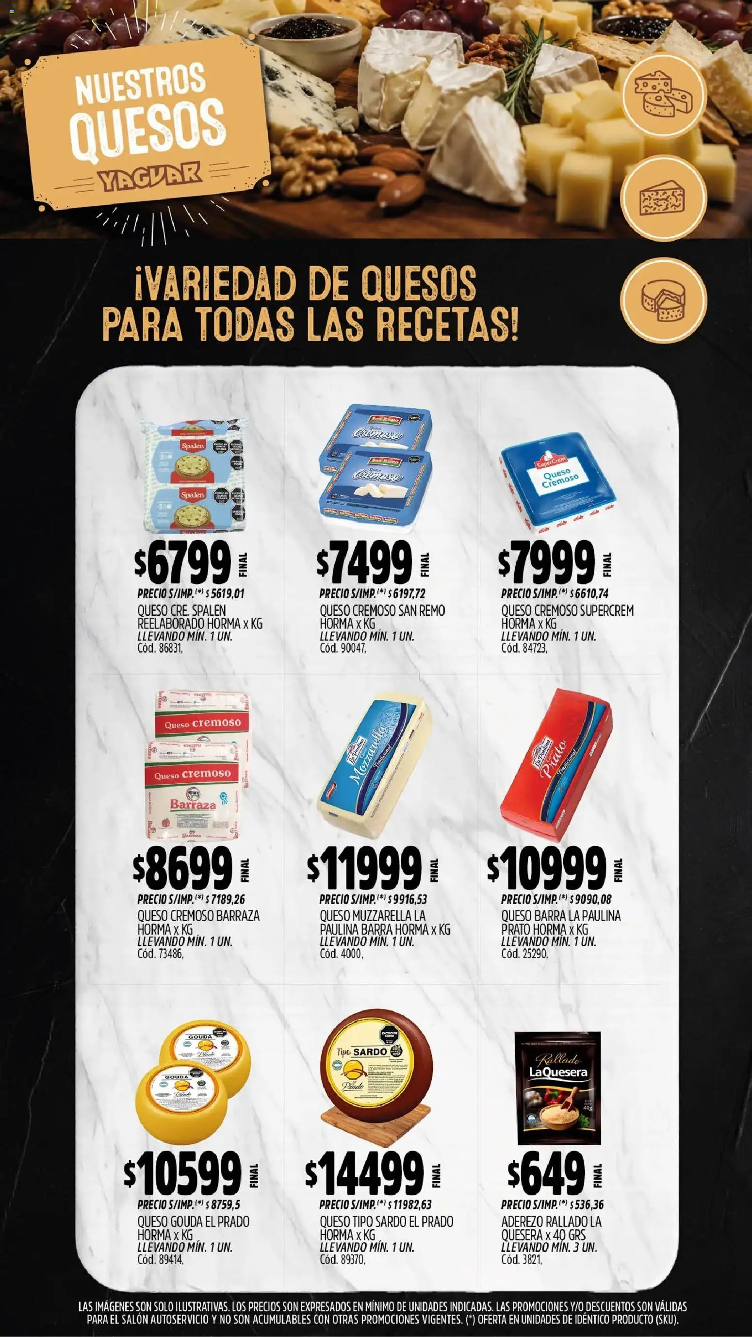 Yaguar - Oferta Semanal Chaco │ válido desde el 31/08/2026 | Página: 7 | Productos: Queso Gouda, Aderezo, Muzzarella, Queso