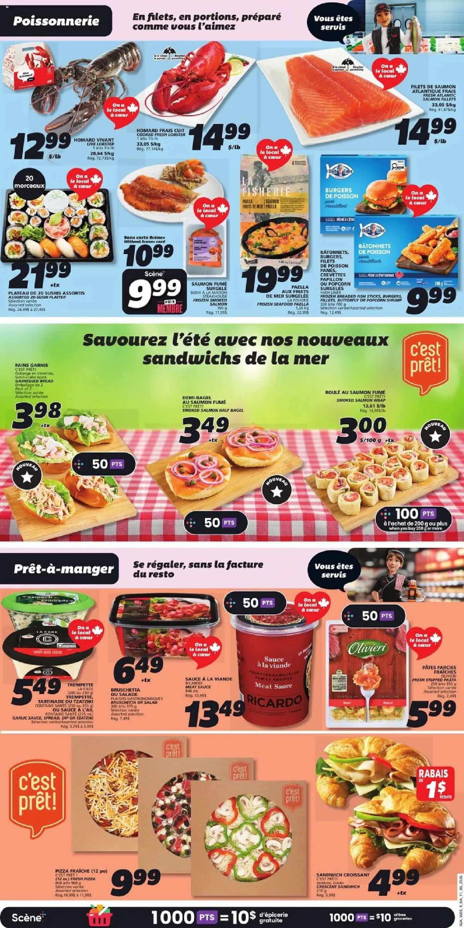 IGA flyer valid from 11.06.2026 | Page: 7 | Products: Fish, Salad, Bread, Pizza