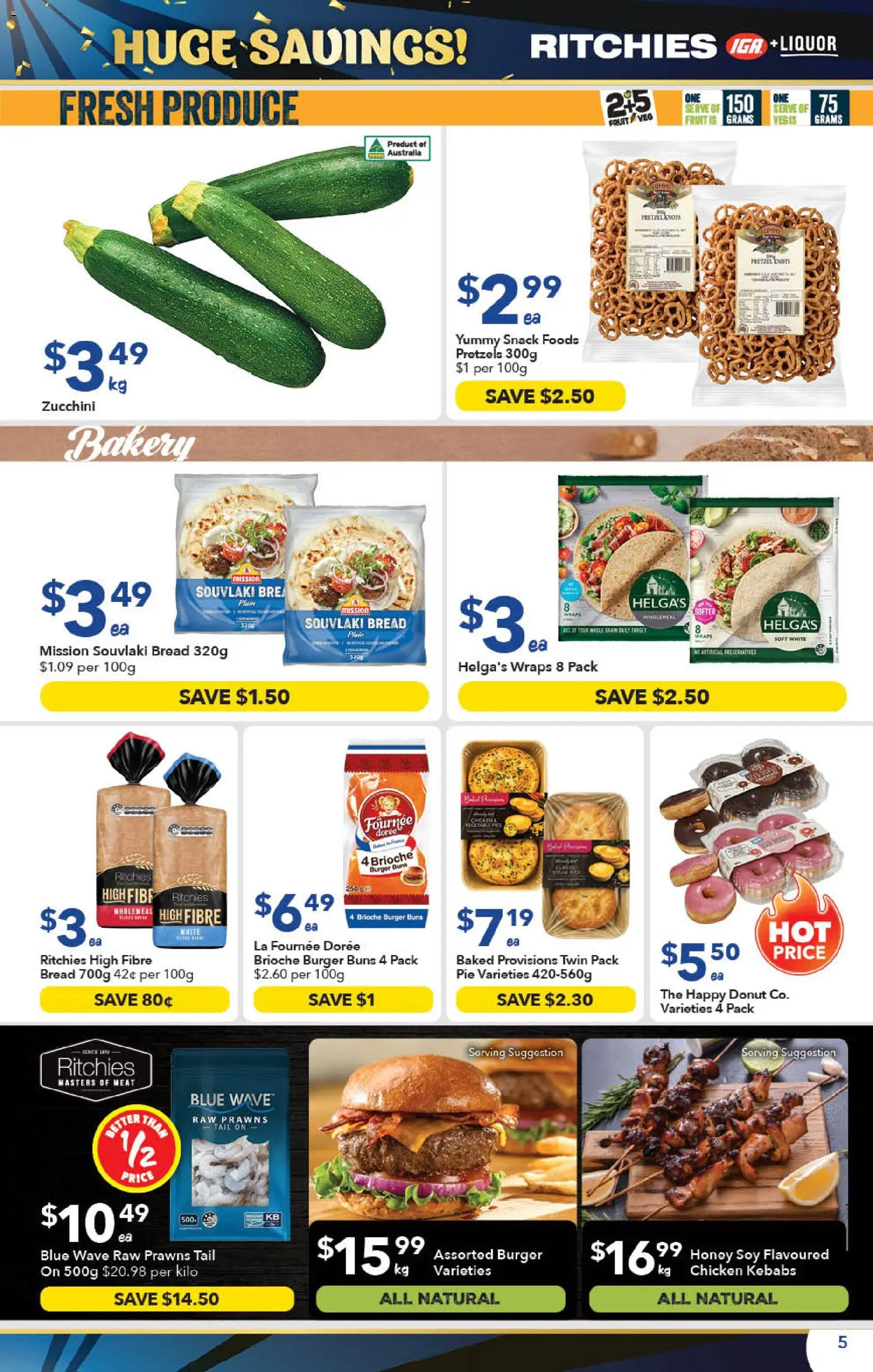 Ritchies catalogue - valid from 23/09/2026 | Page: 5 | Products: Bread, Chicken, Prawns, Zucchini