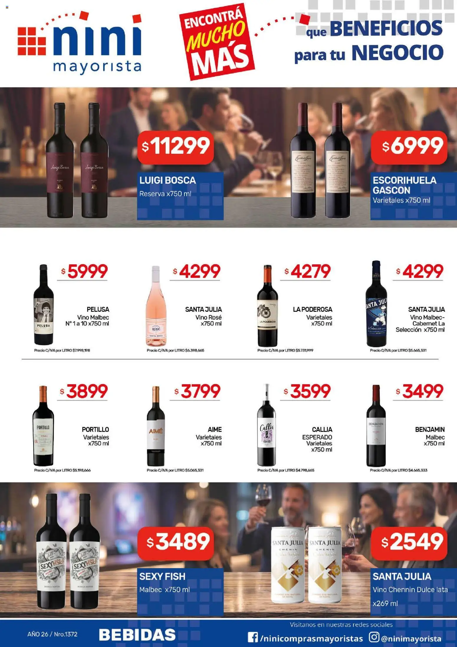 NINI Mayorista ofertas │ válido desde el 10/08/2026 | Página: 20 | Productos: Bebidas, Dulce, Vino
