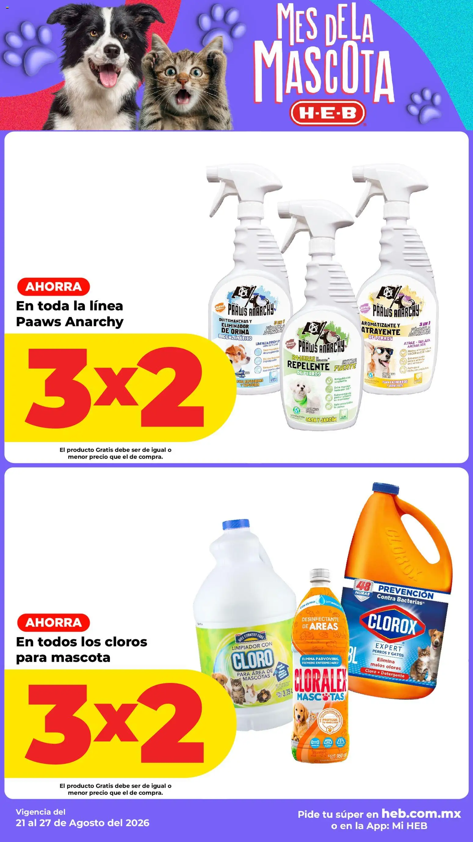 Nuevas ofertas de H-E-B válidas en toda la República Mexicana desde el 21/08/2026. ¡Encuentra las mejores ofertas en H-E-B folleto! | Página: 19 | Productos: Detergente, Limpiador, Desinfectante, Cloro