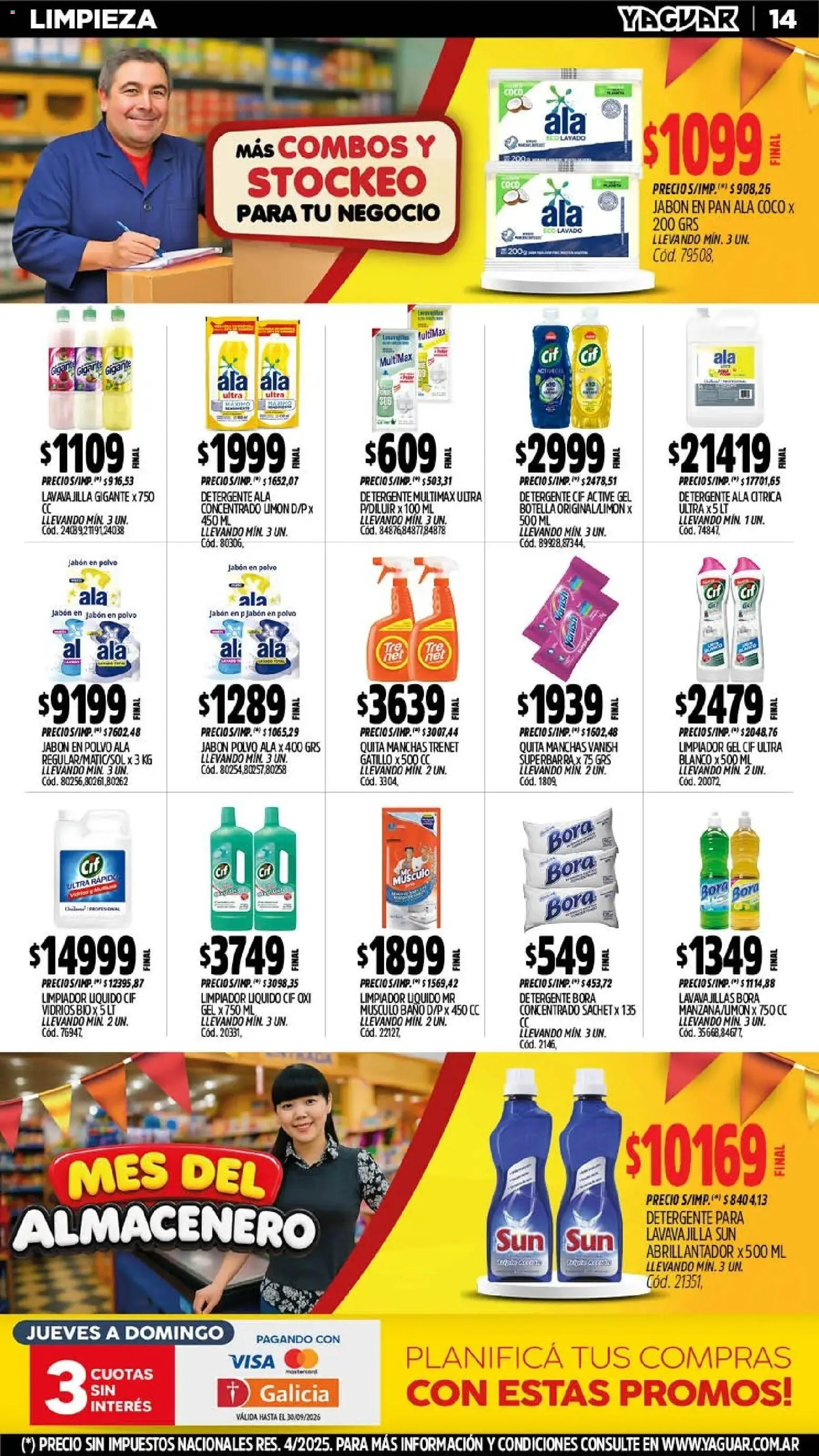 Yaguar - Oferta Semanal Salta │ válido desde el 28/09/2026 | Página: 15 | Productos: Lavavajillas, Baño, Jabón, Pan