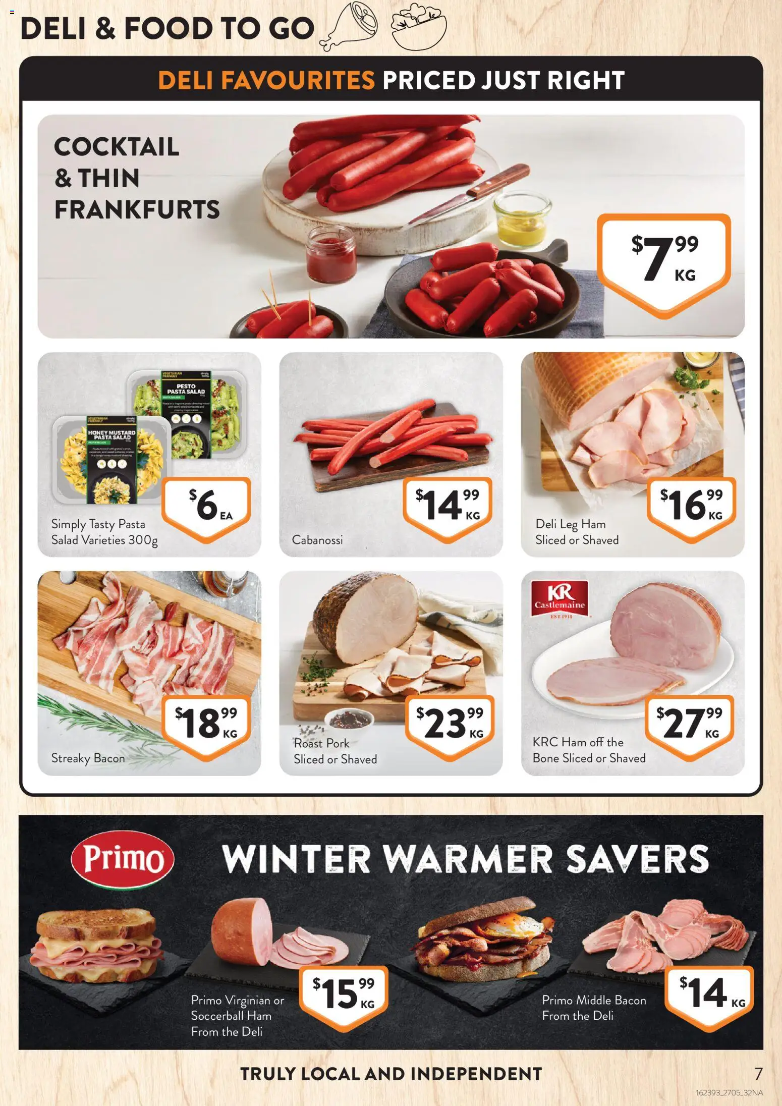 Foodworks catalogue - valid from 25.05.2026 | Page: 7 | Products: Pork, Mustard, Pasta, Salad