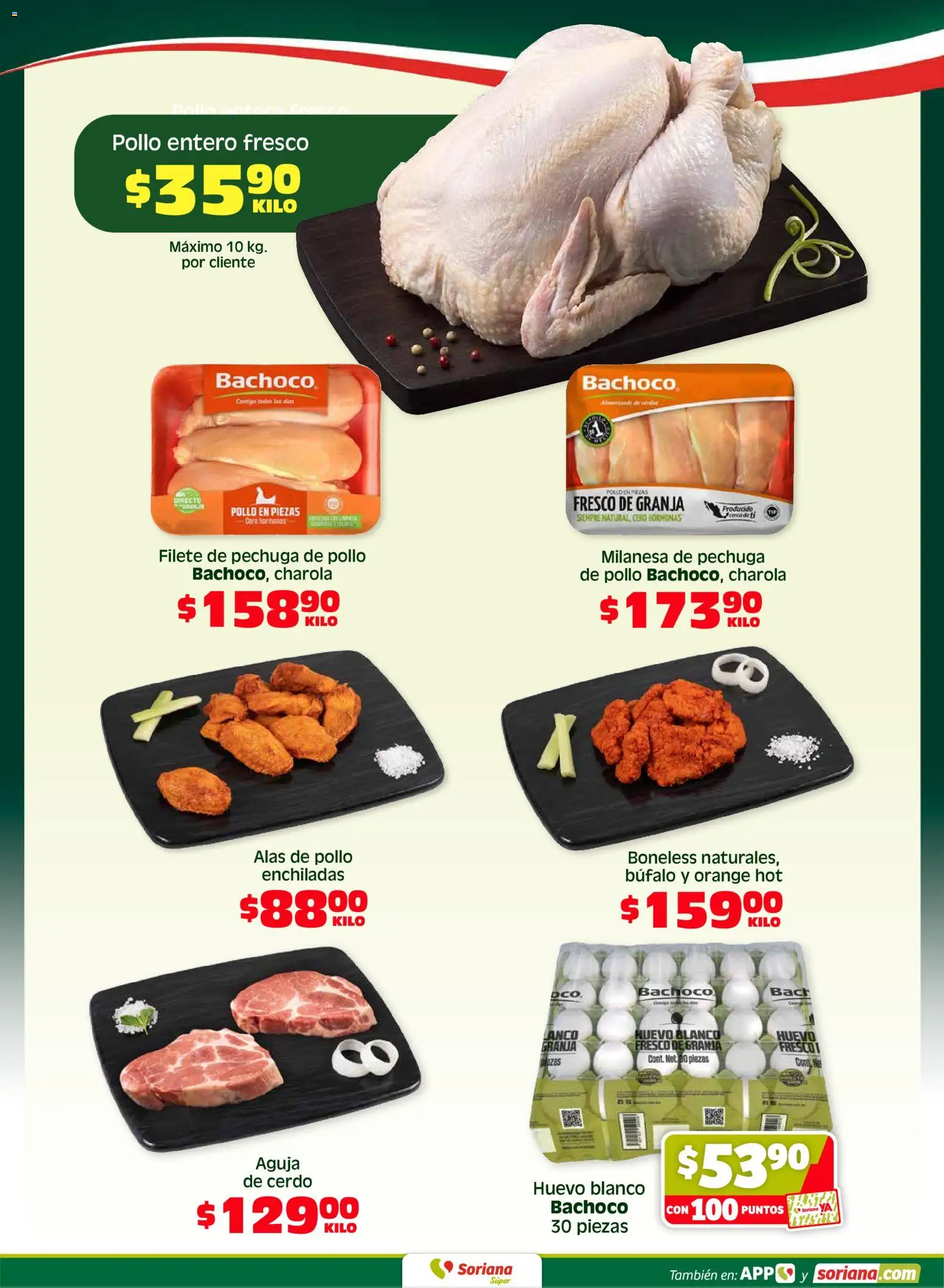 Nuevas ofertas de Soriana válidas en toda la República Mexicana desde el 15.05.2026. ¡Encuentra las mejores ofertas en Soriana Fin de Semana Súper: Tamaulipas (excepto Cd. Victoria y Tampico)! | Página: 3 | Productos: Pollo, Milanesa, Huevo, Cerdo