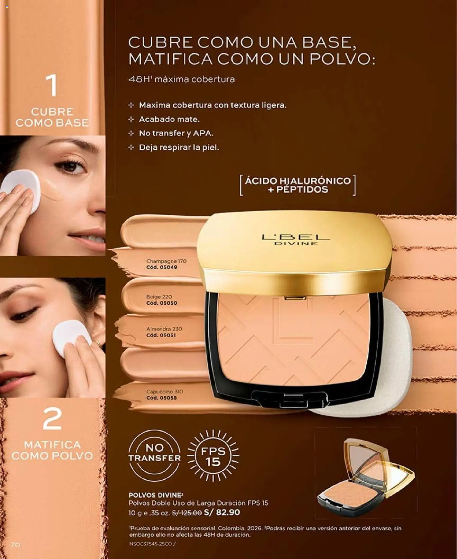Catálogo L'Bel válido desde 22/08/2026 | Página: 70 | Productos: Polvo