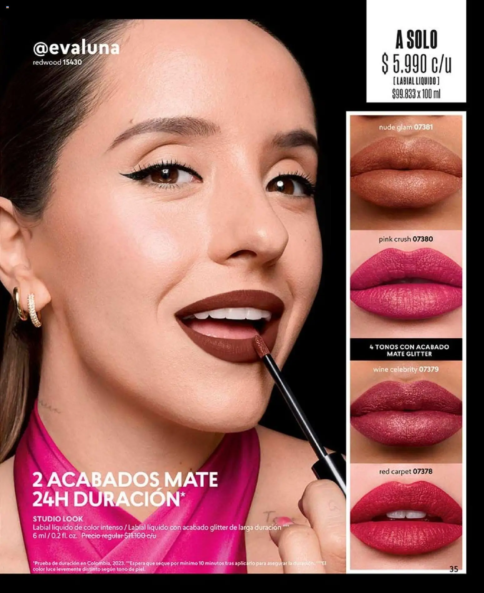 Catálogo CyZone Campaña 14 │ válido desde el 16.08.2026 | Página: 35 | Productos: Glitter, Mate, Labial