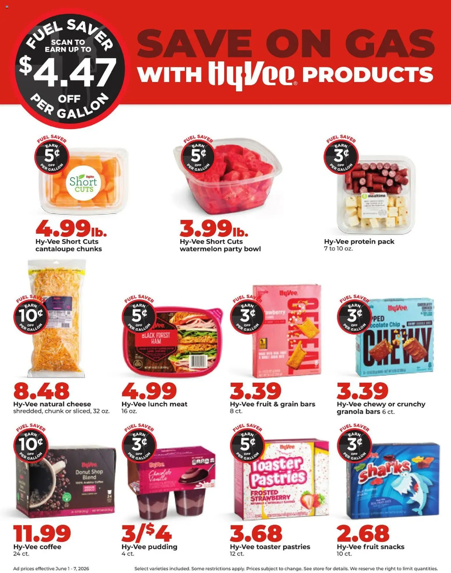 HyVee Weekly Ad - valid from 01.06.2026 | Page: 11 | Products: Toaster, Cheese, Coffee, Watermelon