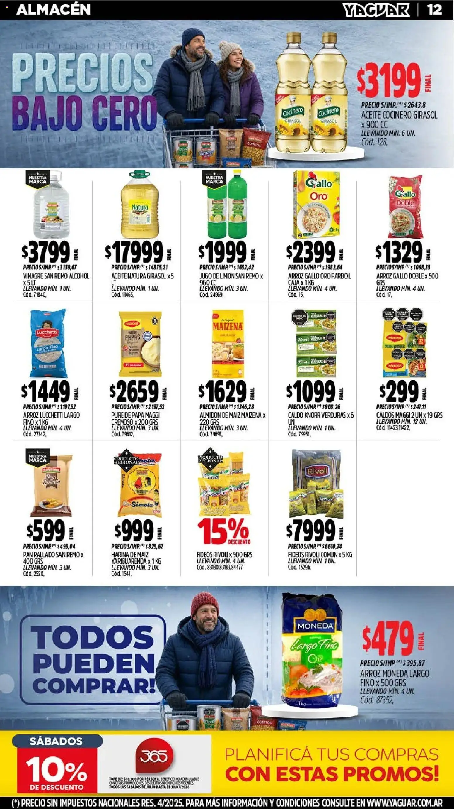 Yaguar - Oferta Semanal Salta │ válido desde el 20/07/2026 | Página: 13 | Productos: Aceite, Vinagre, Limón, Jugo