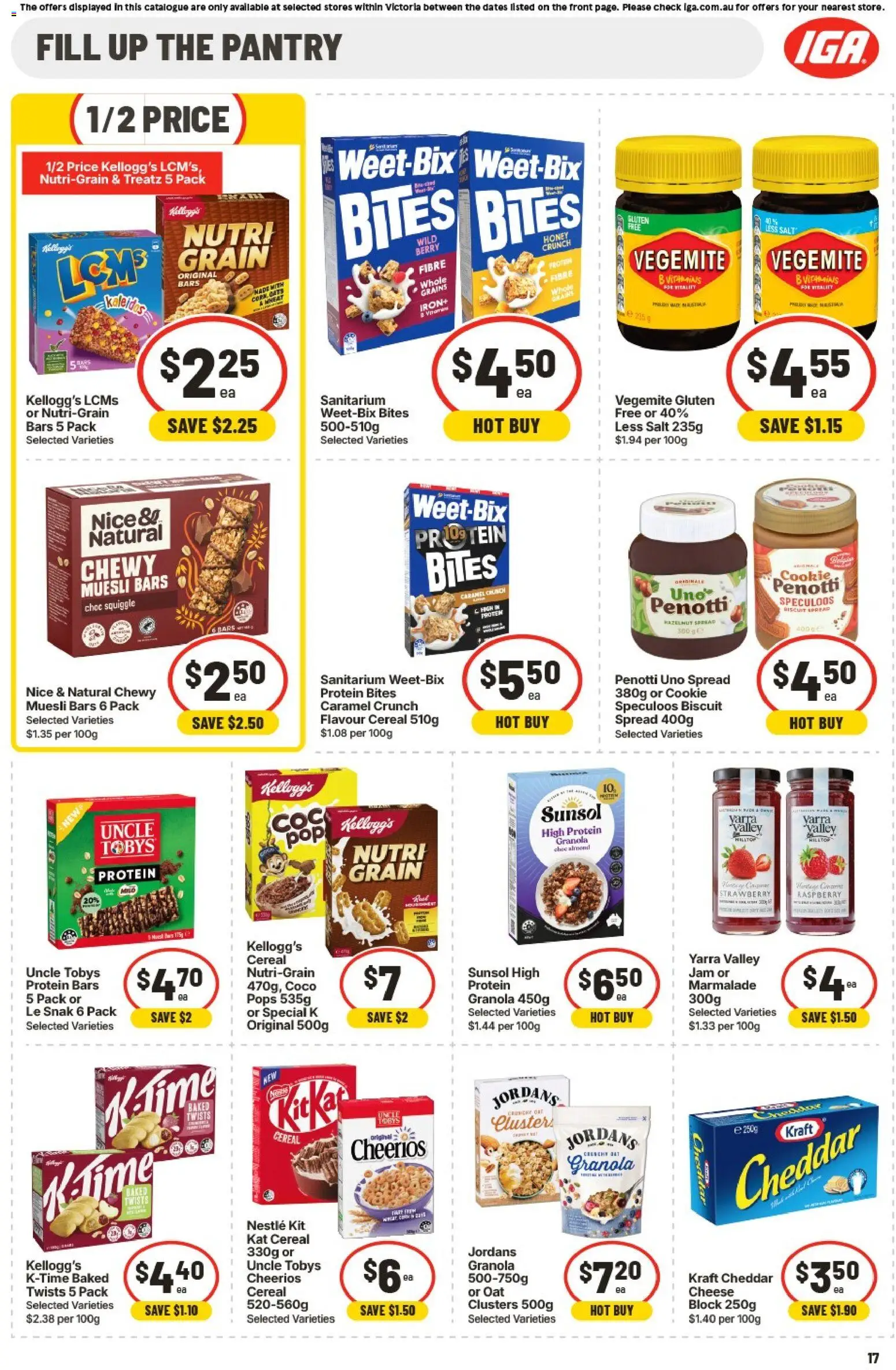 IGA catalogue - valid from 01/07/2026 | Page: 17 | Products: Cheese, Cereal, Raspberry, Iron