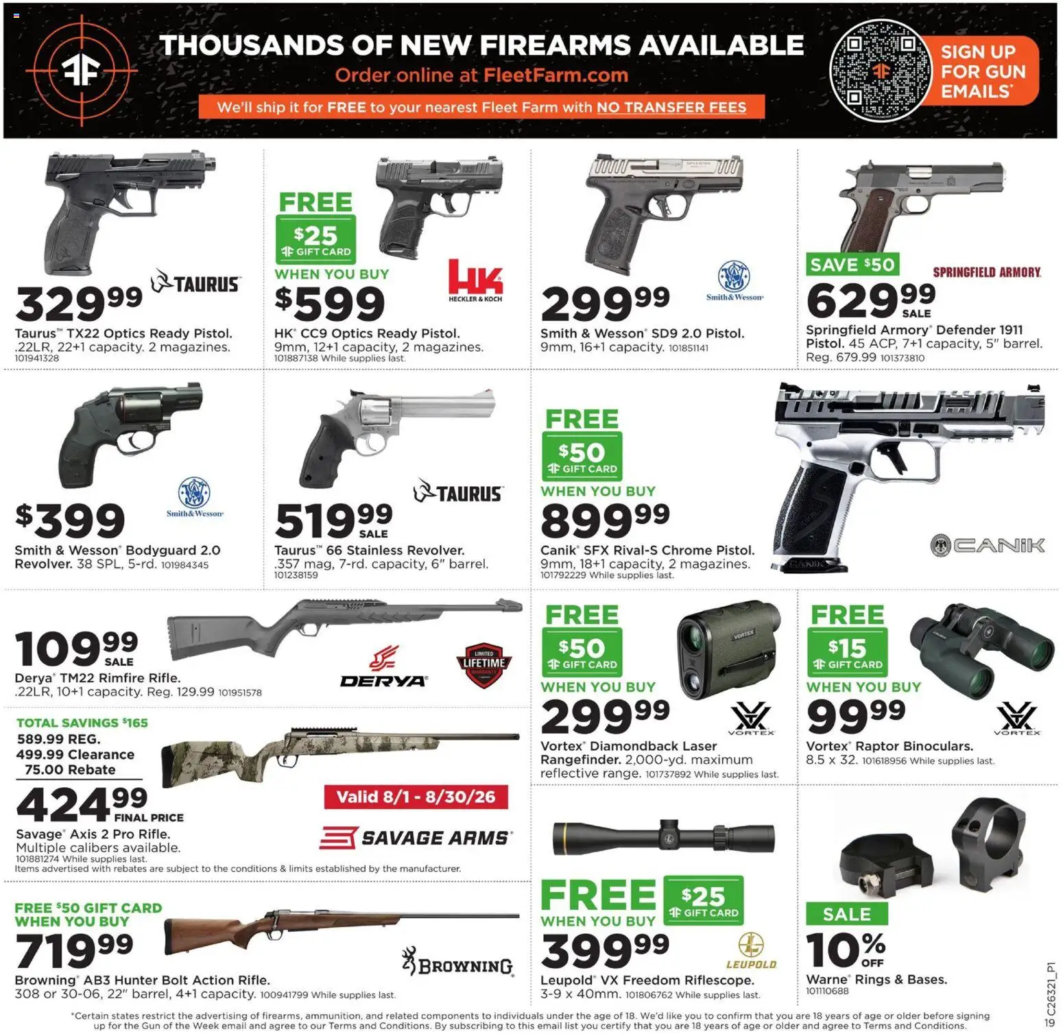 Mills Fleet Farm Weekly Ad - valid from 08/03/2026 | Page: 25 | Products: Gun, Rimfire