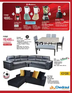 Vista previa de Chedraui Hot Sale, nuevo folleto de la tienda, válido en México a partir del 25.05.2026 | Página: 17 | Productos: Silla, Licuadora, Mesa