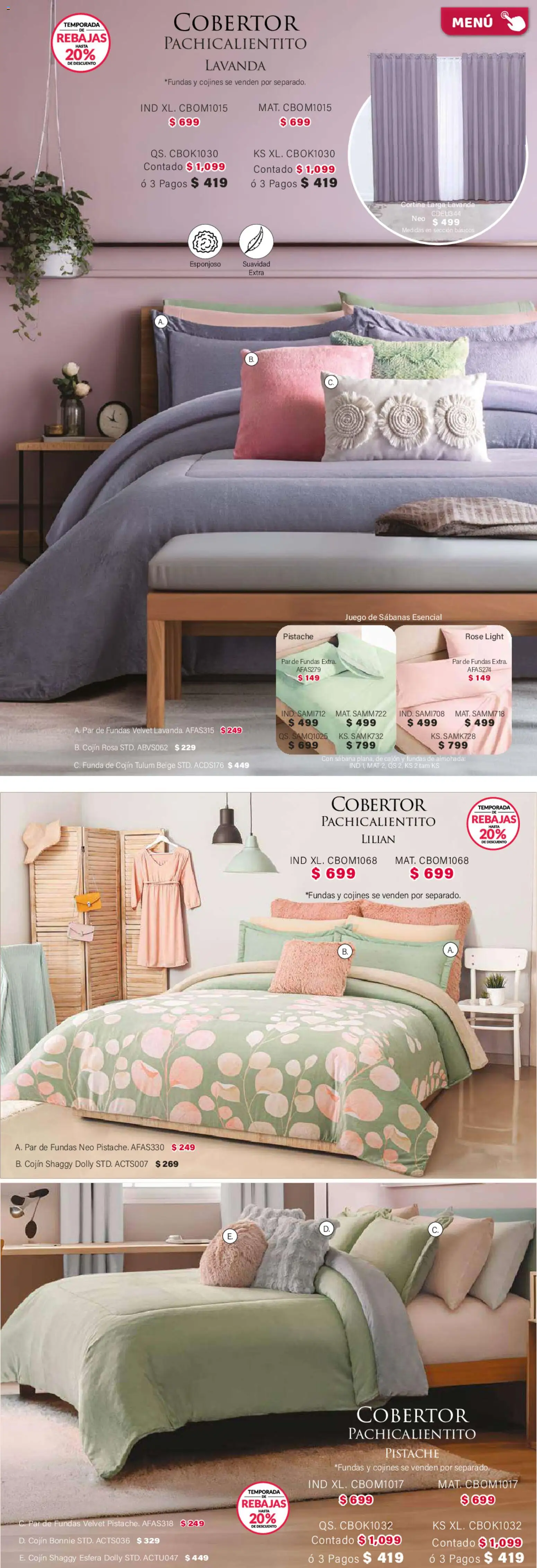 Nuevas ofertas de Colchas Concord válidas en toda la República Mexicana desde el 01/02/2026. ¡Encuentra las mejores ofertas en Colchas Concord catálogo! | Página: 141 | Productos: Juego, Funda, Almohada, Sabanas