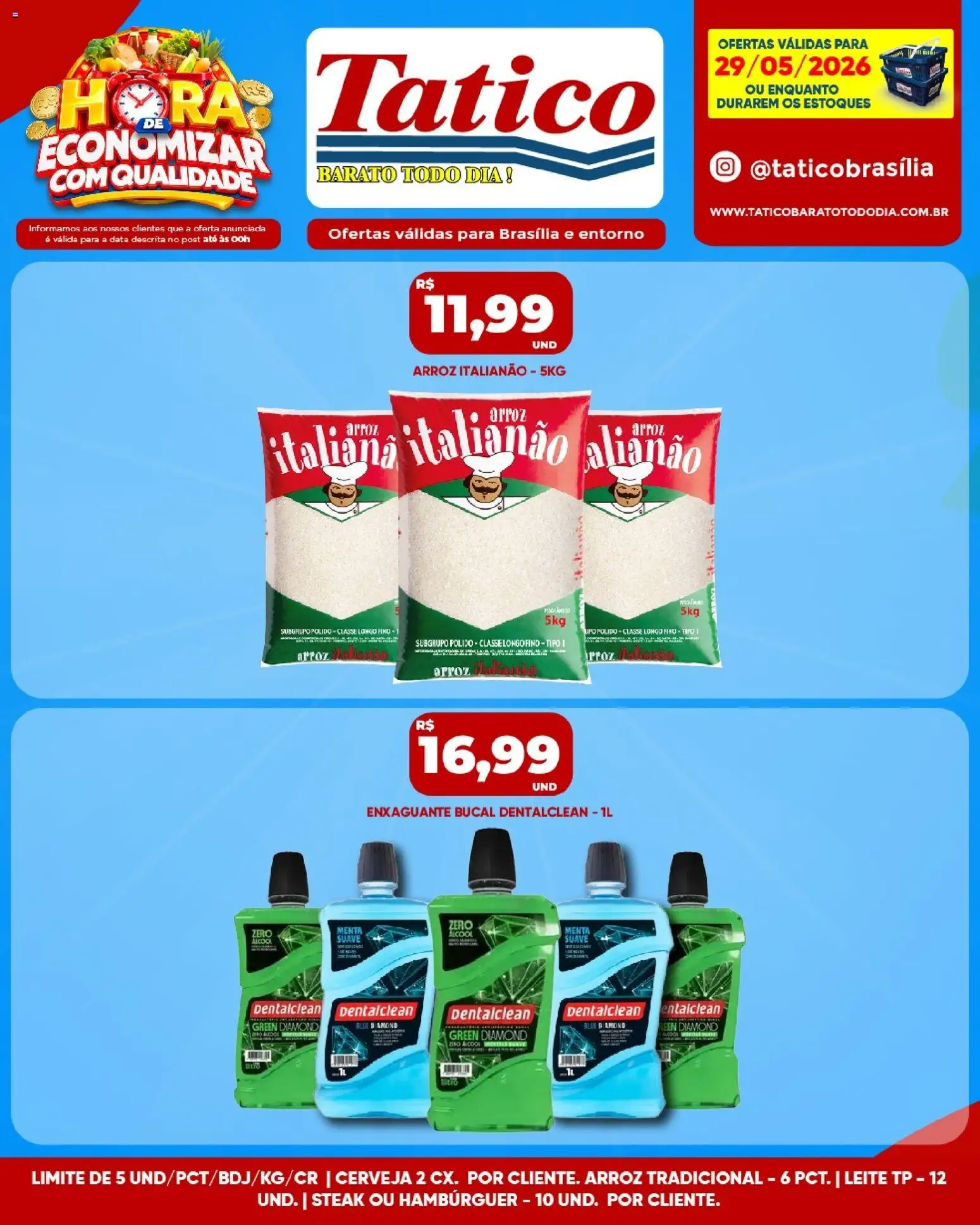Tatico Folheto - válido de 29.05.2026 | Página: 9 | Produtos: Leite, Cerveja, Arroz, Hambúrguer