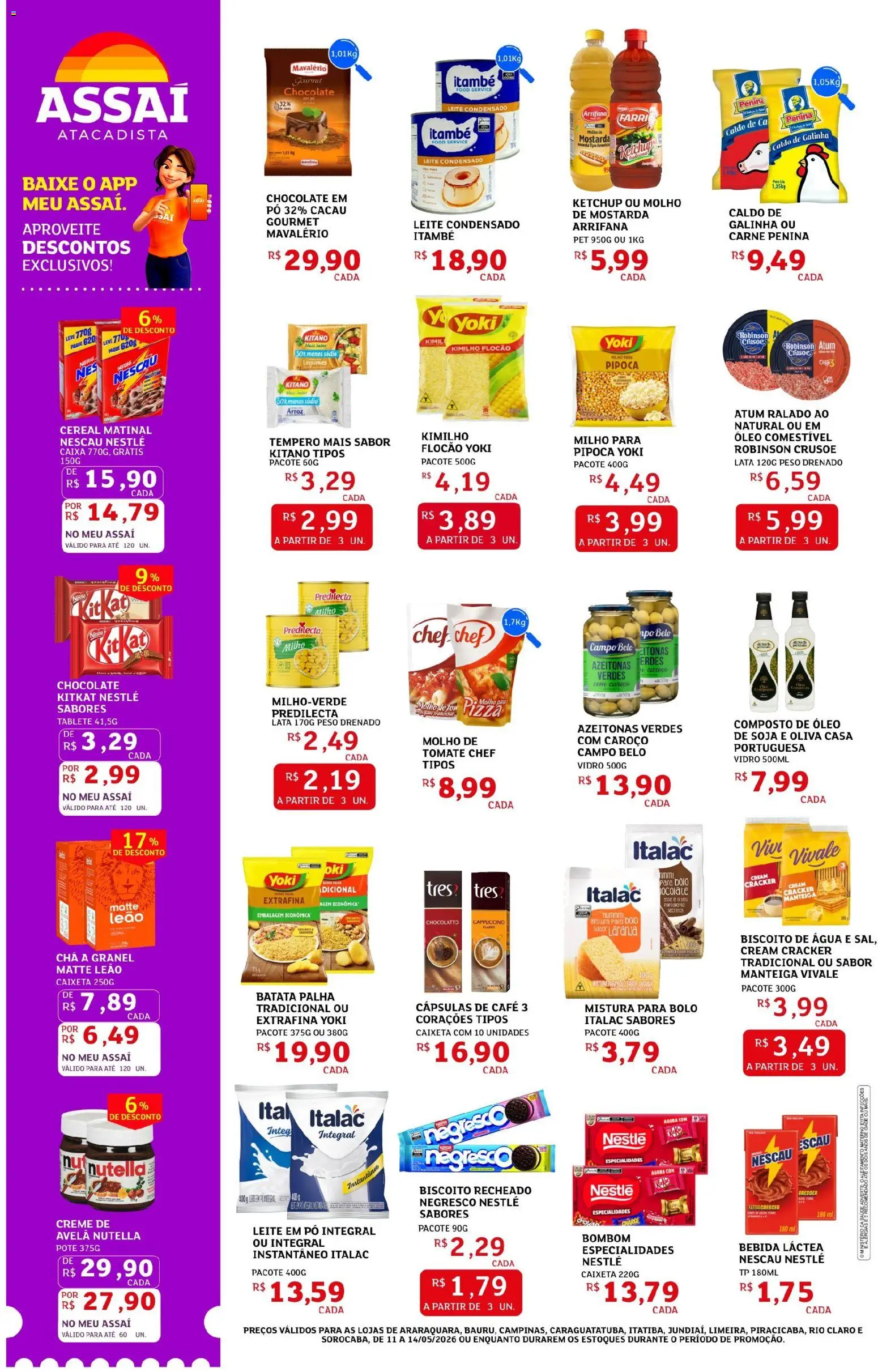 Assaí Atacadista Folheto - válido de 11.05.2026 | Página: 2 | Produtos: Café, Chocolate, Creme, Pipoca