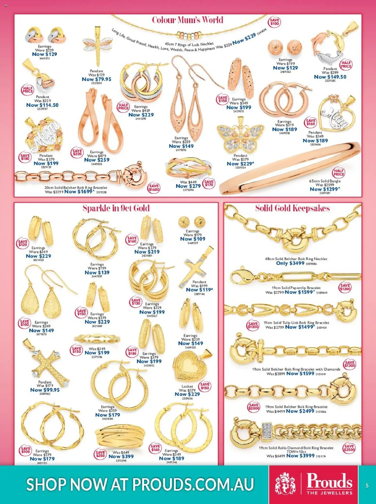 Prouds The Jewellers catalogue - valid from 13.04.2026 | Page: 5 | Products: Bracelet, Diamond, Earrings, Pendant