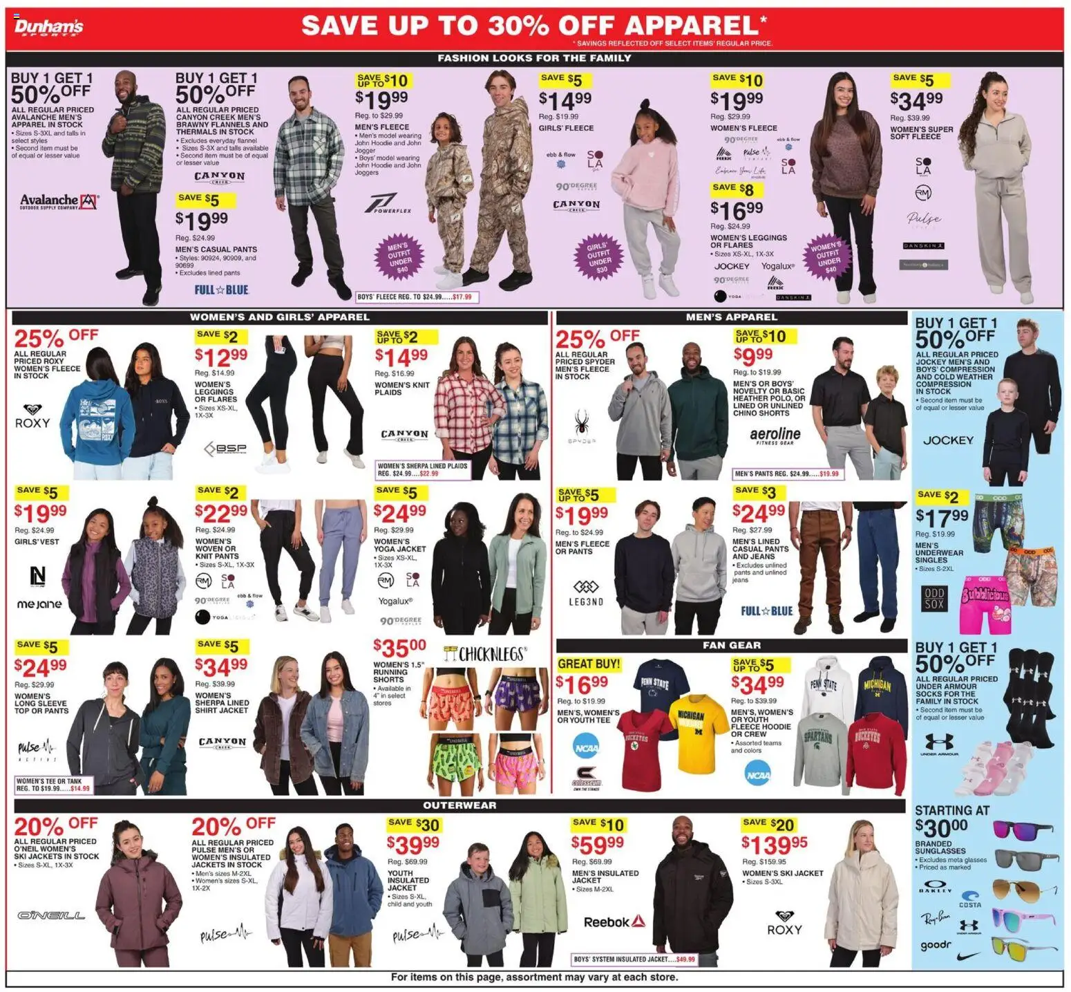 Dunham's Sports Weekly Ad - valid from 09/26/2026 | Page: 11 | Products: Jacket, Shorts, Leggings, Fan