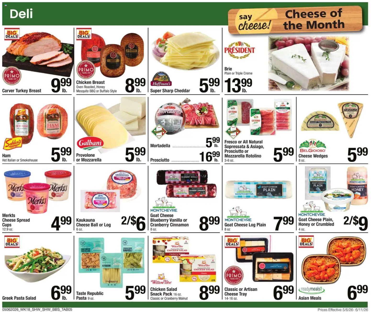 Shaw's Big Book of Savings - valid from 06.05.2026 | Page: 5 | Products: Cheese, Ham, Pasta, Oven