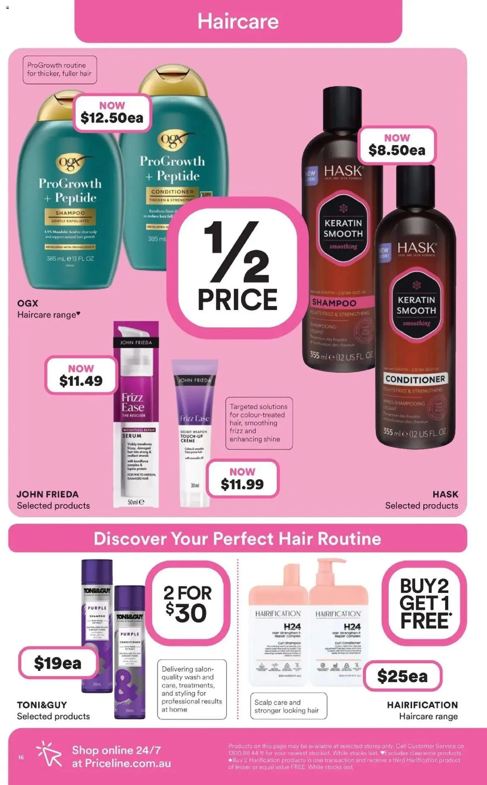 Priceline Pharmacy catalogue Traralgon - 30/07/2026 > weekly / monthly specials | Page: 16 | Products: Shampoo, Conditioner, Tights