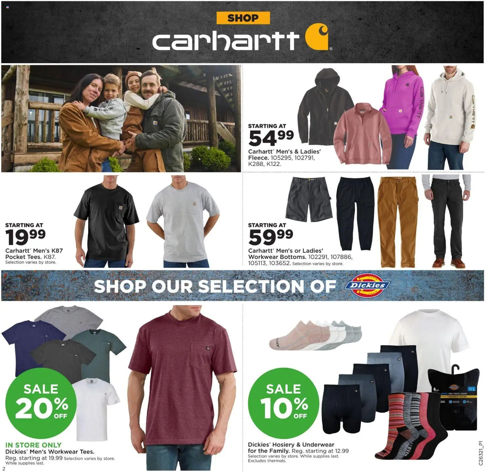 Mills Fleet Farm Weekly Ad - valid from 08/03/2026 | Page: 3 | Products: Workwear, Underwear, Socks