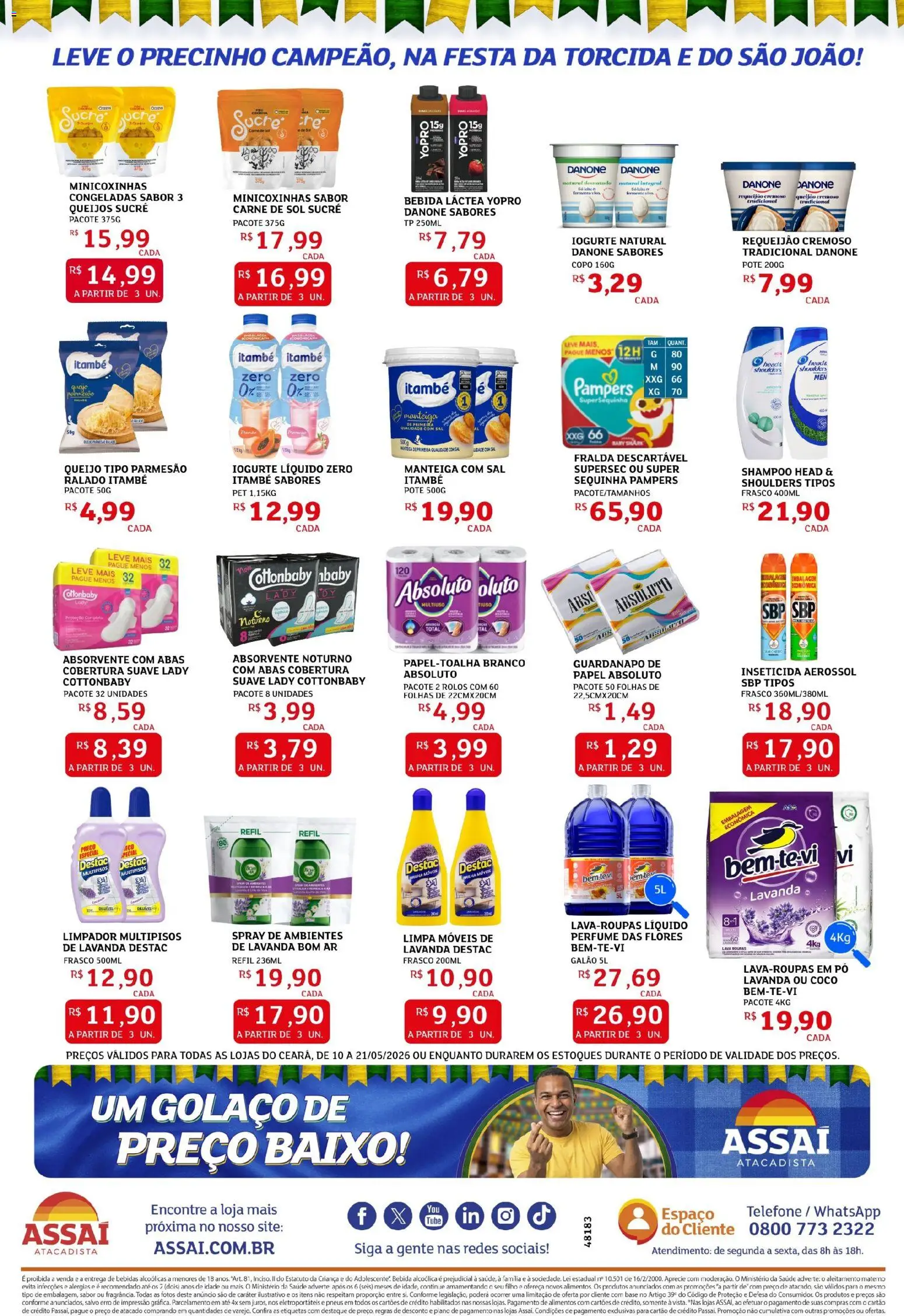 Assaí Atacadista Folheto - válido de 10.06.2026 | Página: 2 | Produtos: Coco, Shampoo, Pampers, Absorvente