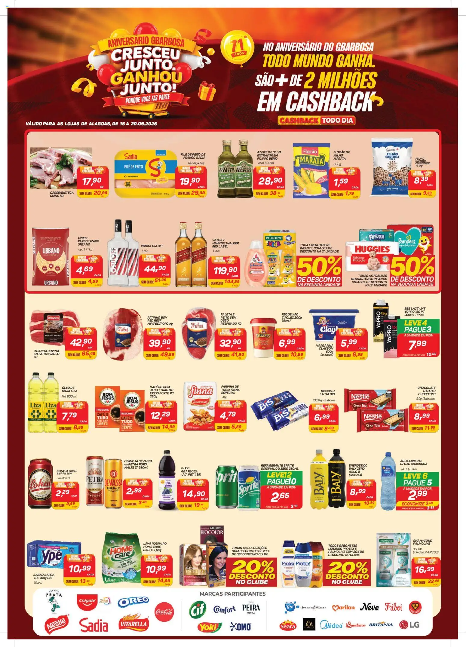 Gbarbosa Folheto - válido de 18/09/2026 | Página: 1 | Produtos: Roupas, Bandeja, Refrigerante, Azeite de oliva