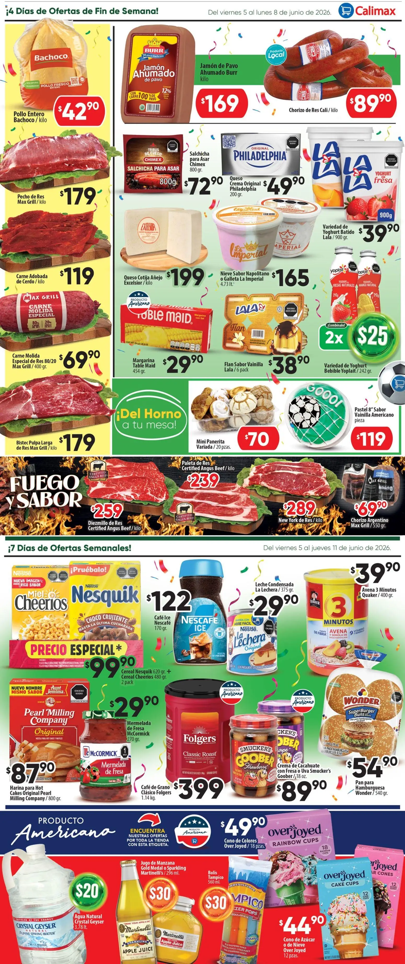 Nuevas ofertas de Calimax válidas en toda la República Mexicana desde el 05.06.2026. ¡Encuentra las mejores ofertas en Calimax folleto Ensenada! | Página: 4 | Productos: Fresa, Azúcar, Jugo, Vitaminas