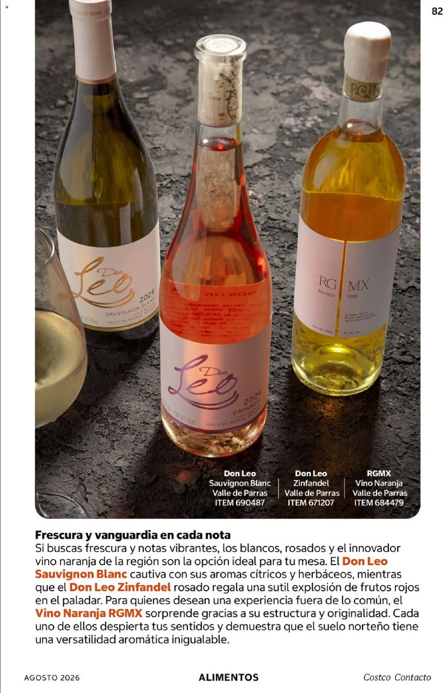 Nuevas ofertas de Costco válidas en toda la República Mexicana desde el 01/08/2026. ¡Encuentra las mejores ofertas en Costco catálogo Agosto! | Página: 82 | Productos: Vino blanco, Cítricos, Alimentos, Vino