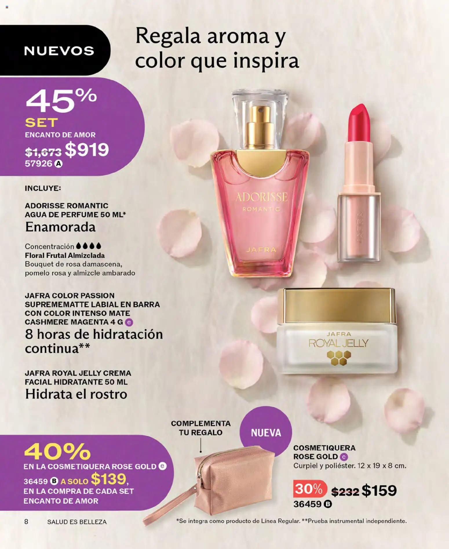 Nuevas ofertas de JAFRA válidas en toda la República Mexicana desde el 01.04.2026. ¡Encuentra las mejores ofertas en JAFRA catálogo! | Página: 8 | Productos: Crema, Agua, Barra, Perfume