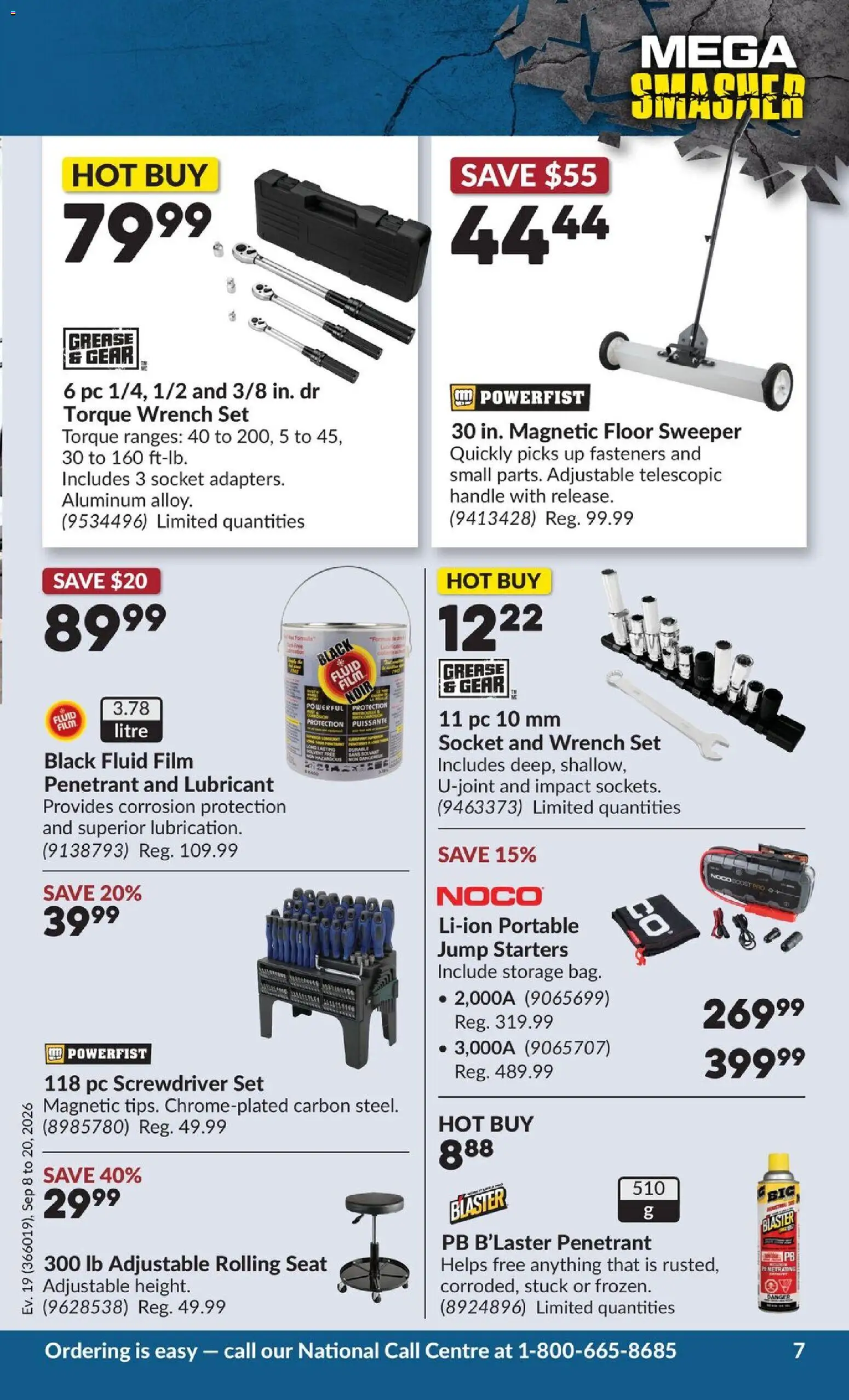 Princess Auto flyer valid from Sep 8, 2026 | Page: 10 | Products: PC, Lubricant, Socket