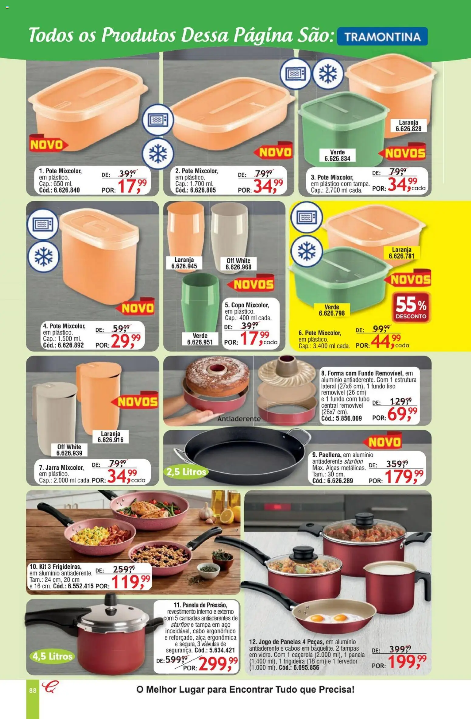 Quatro Estações Folheto - válido de 01/08/2026 | Página: 88 | Produtos: Frigideira, Caçarola, Panelas, Cabo