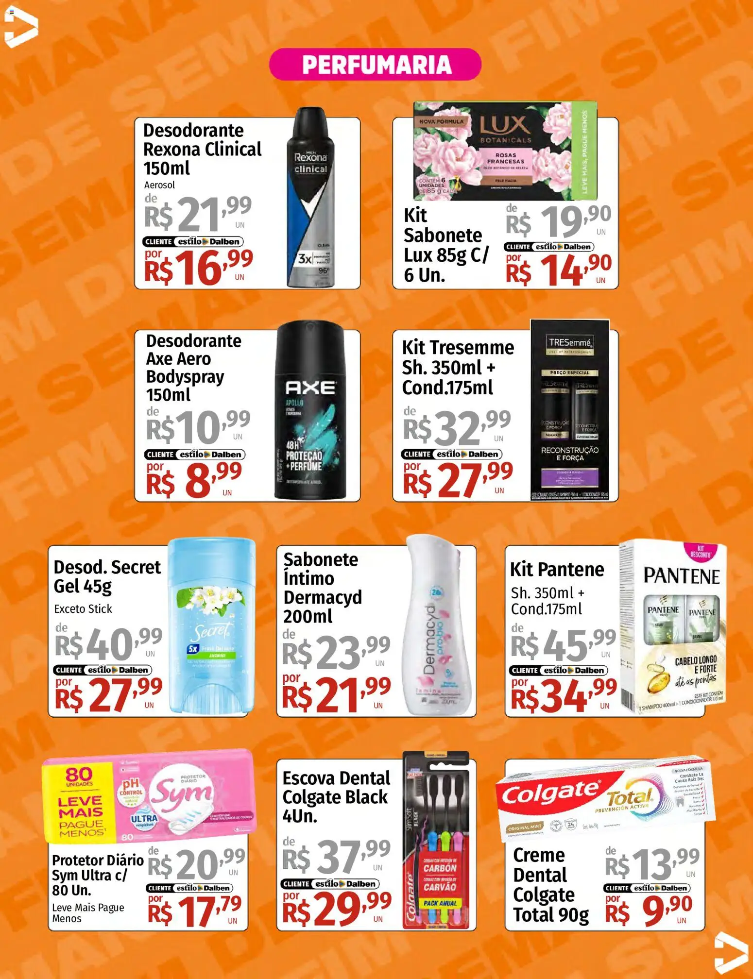 Supermercado Dalben Folheto - válido de 22.05.2026 | Página: 14 | Produtos: Desodorante, Sabonete, Rexona, Creme dental