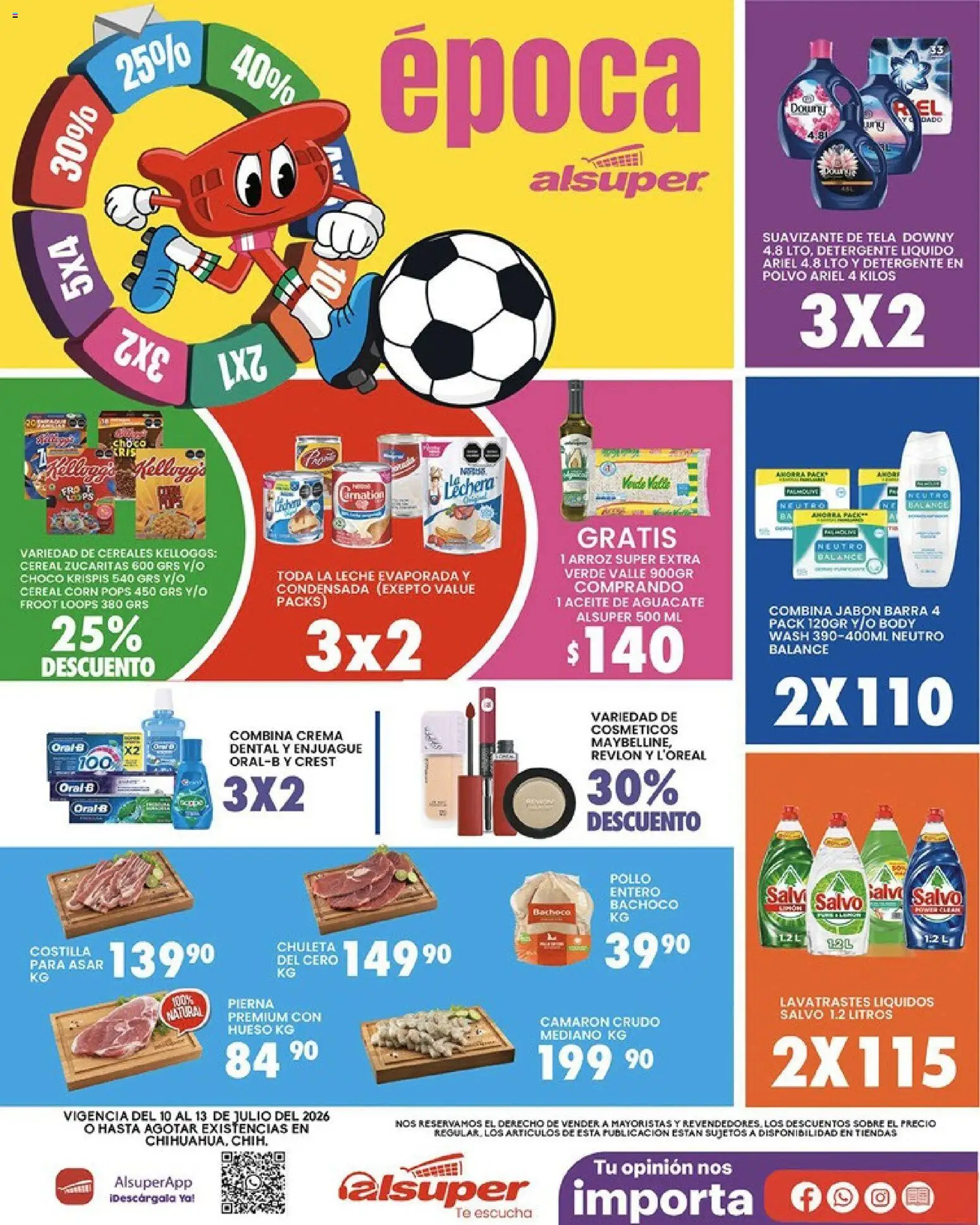 Nuevas ofertas de Alsuper válidas en toda la República Mexicana desde el 10/07/2026. ¡Encuentra las mejores ofertas en Alsuper folleto! | Página: 1