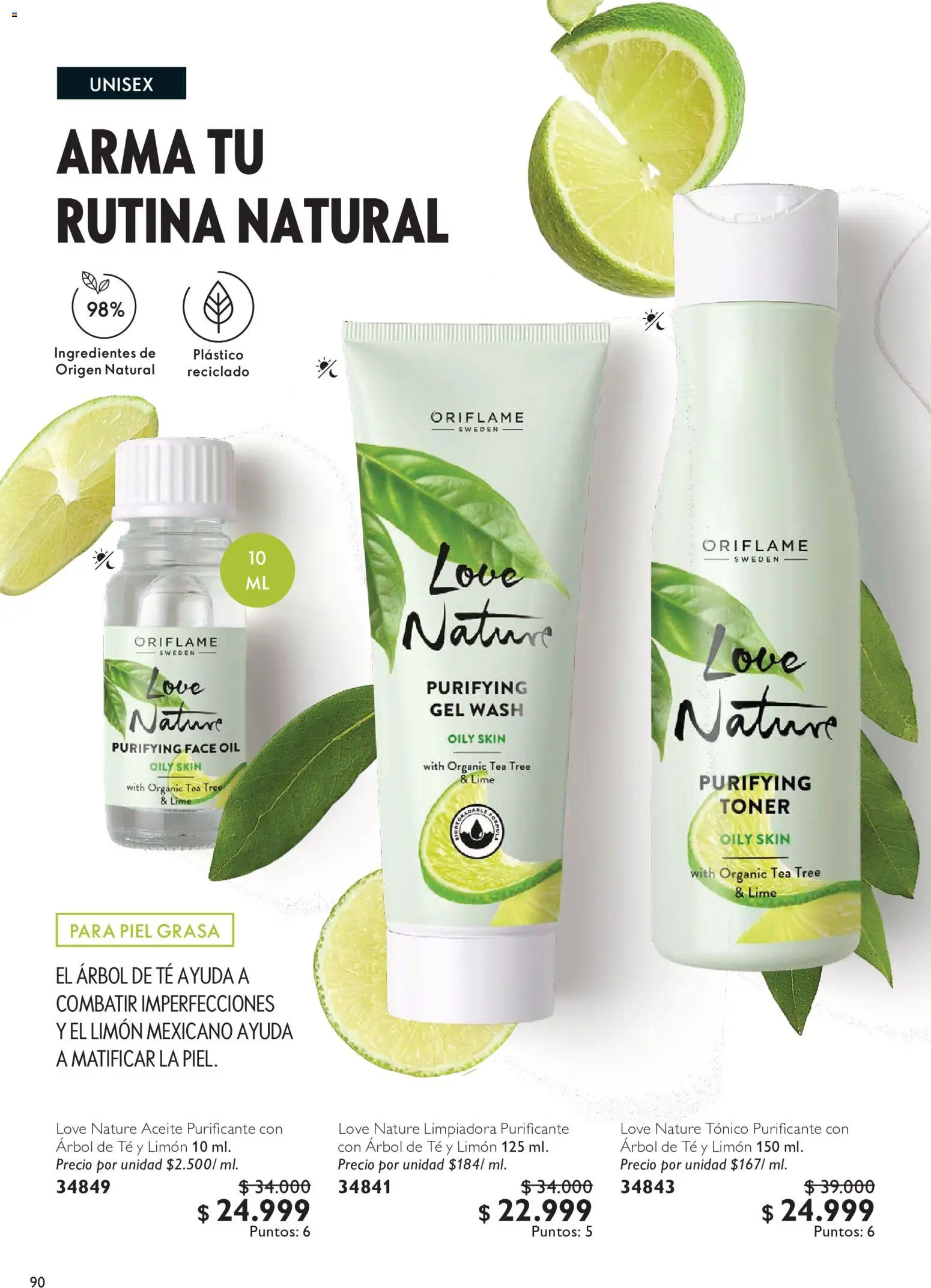Oriflame revista - valida desde el 20/06/2026 | Página: 90 | Productos: Té, Limón, Toner, Aceite
