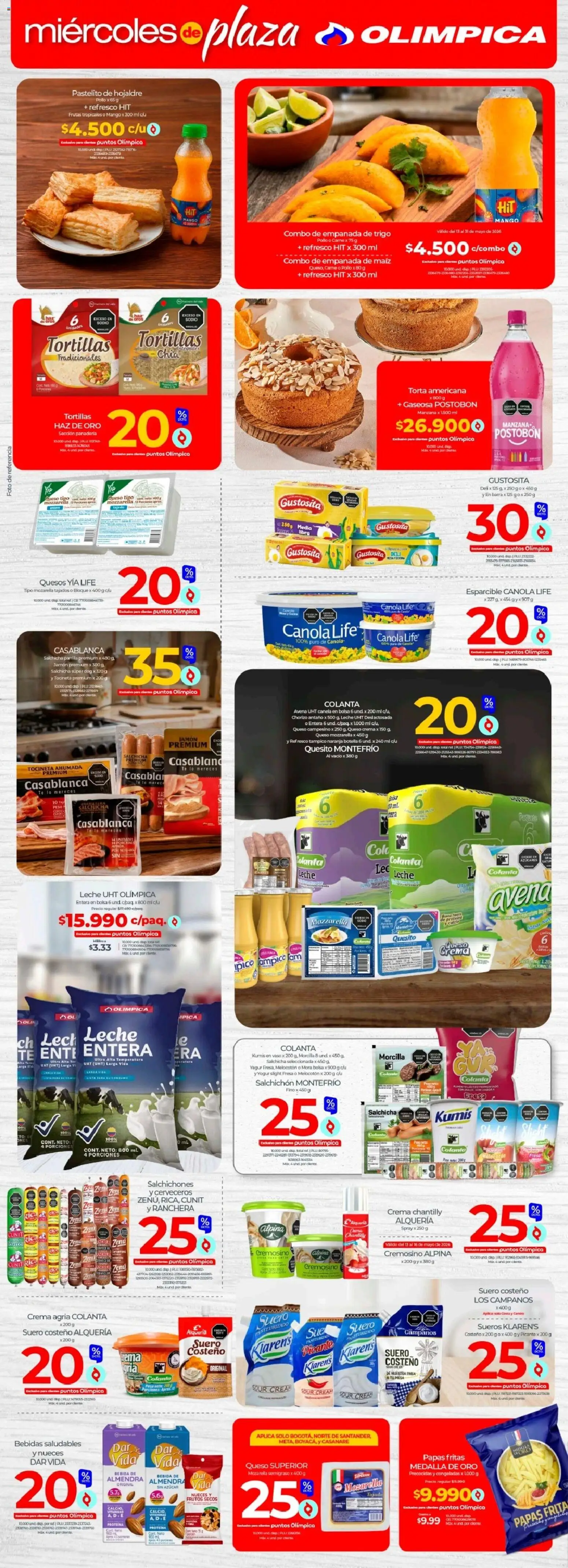 Olímpica revista - valida desde el 13.05.2026 | Página: 2 | Productos: Té, Avena, Botella, Jamón