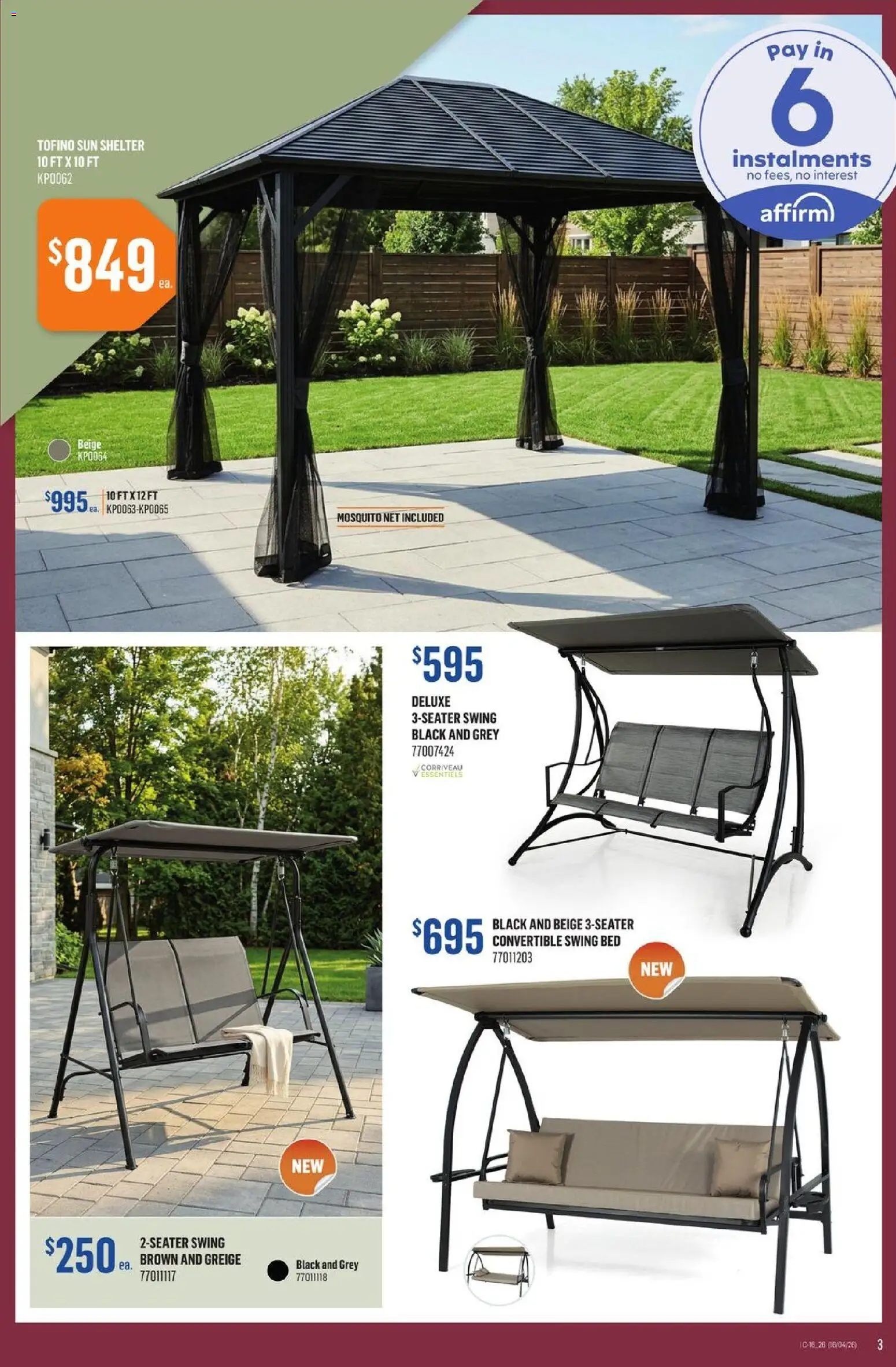 Canac flyer valid from 16.04.2026 | Page: 3 | Products: Bed