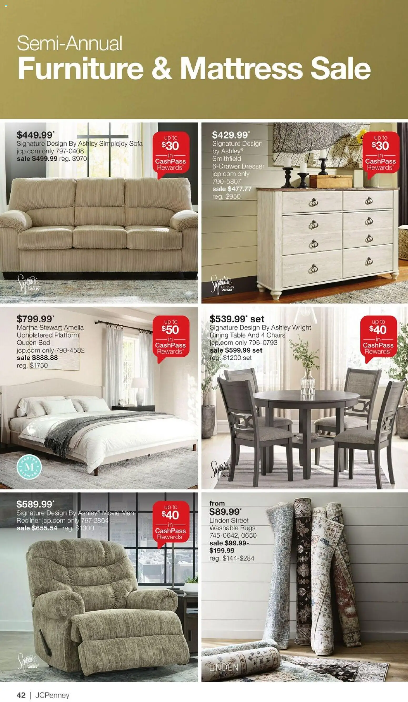 JCPenney Semi-Annual Home Sale - valid from 09/28/2026 | Page: 41 | Products: Bed, Mattress, Recliner, Dresser