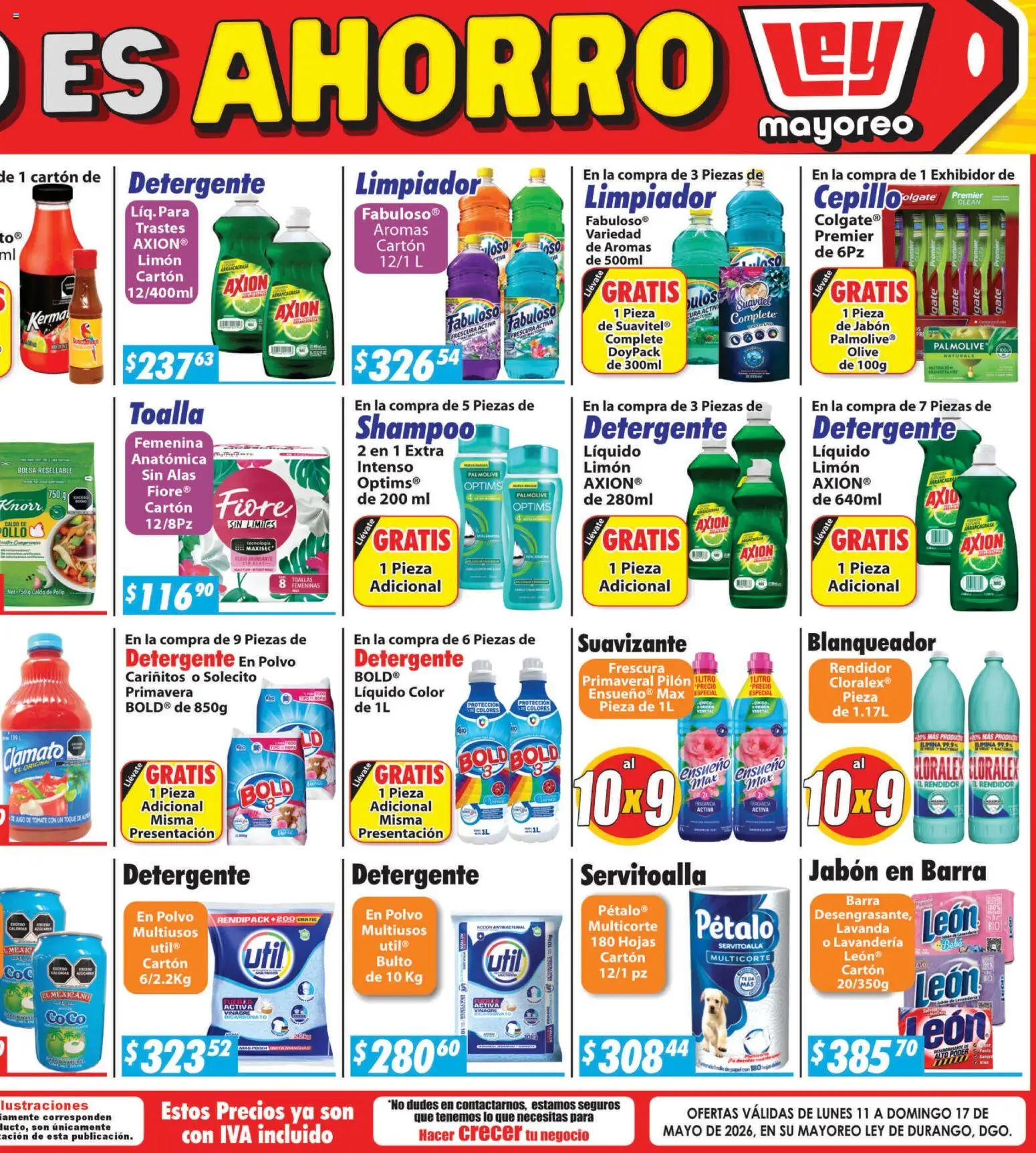 Nuevas ofertas de Casa Ley válidas en toda la República Mexicana desde el 11.05.2026. ¡Encuentra las mejores ofertas en Casa Ley folleto! | Página: 6 | Productos: Pollo, Vinagre, Limpiador, Jabón