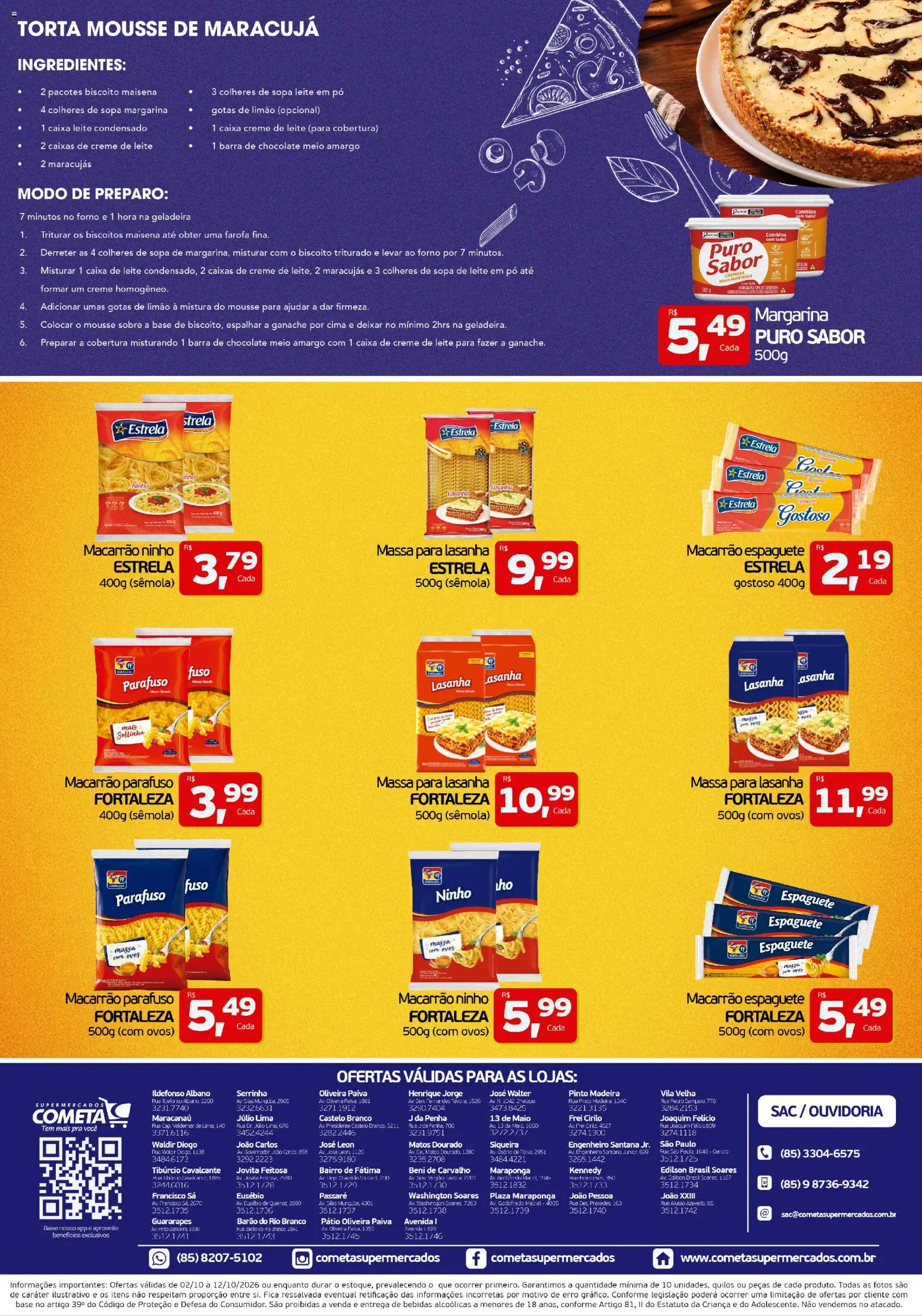 Cometa Supermercados Folheto - válido de 02/10/2026 | Página: 2 | Produtos: Pó, Chocolate, Creme, Farofa